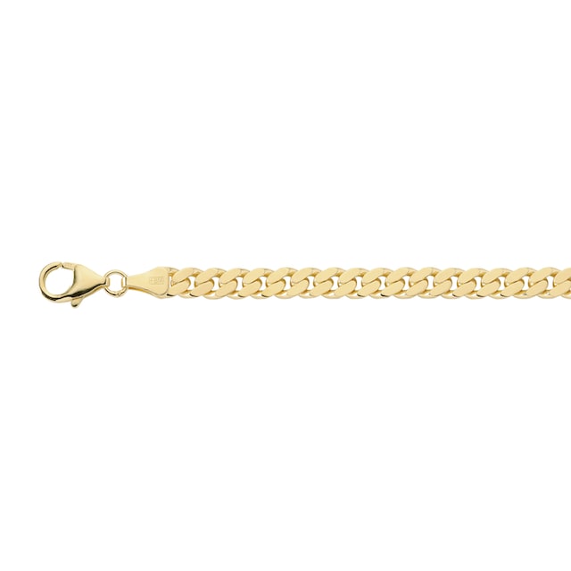 Adelia´s Silberkette »vergoldet Flach Panzer Halskette 50 cm Ø 6,7 mm«,  Silberschmuck für Damen online kaufen | I\'m walking