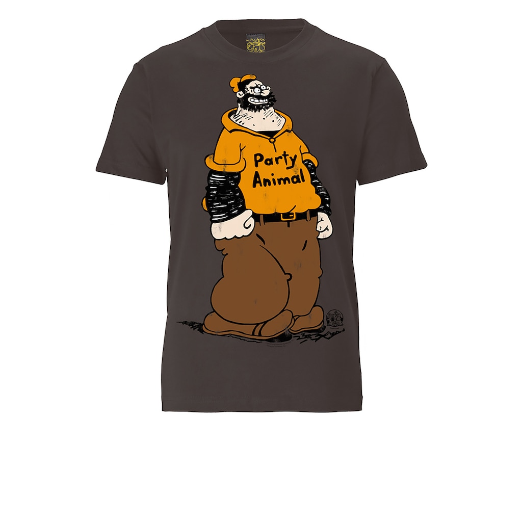 LOGOSHIRT T-Shirt Popeye – Brutus Party Animal mit trendigem Comic-Print