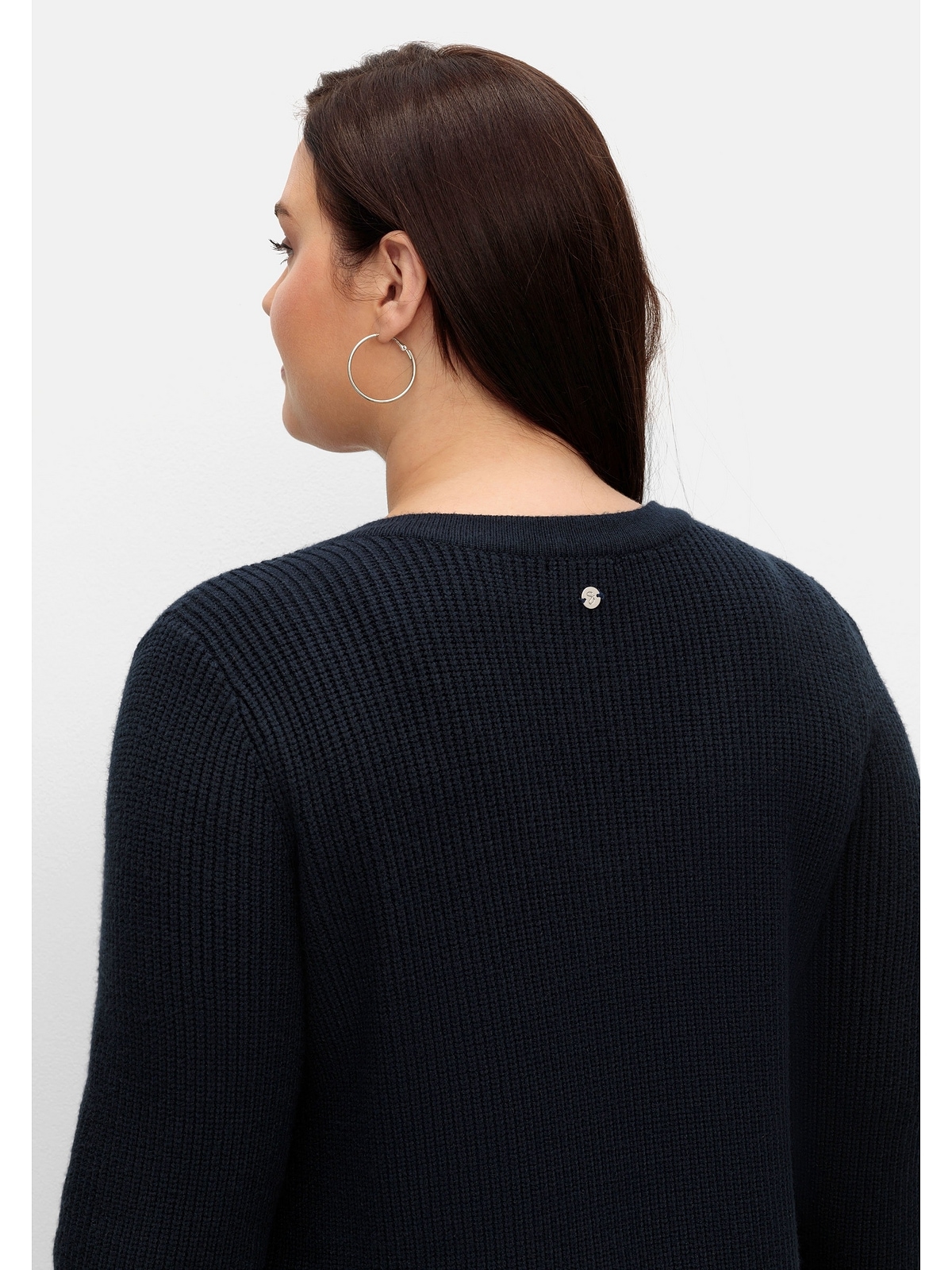 Sheego V-Ausschnitt-Pullover »Große Größen«, im Patentstrickmuster online  kaufen | I'm walking
