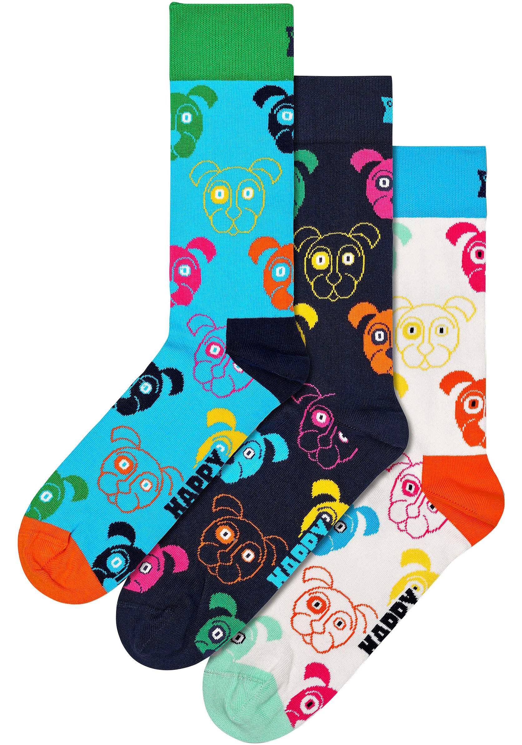 Happy Socks Socken Dog I\'m walking (Packung), Hunde-Motiv Socks kaufen »3-Pack | Set«, Gift Mixed