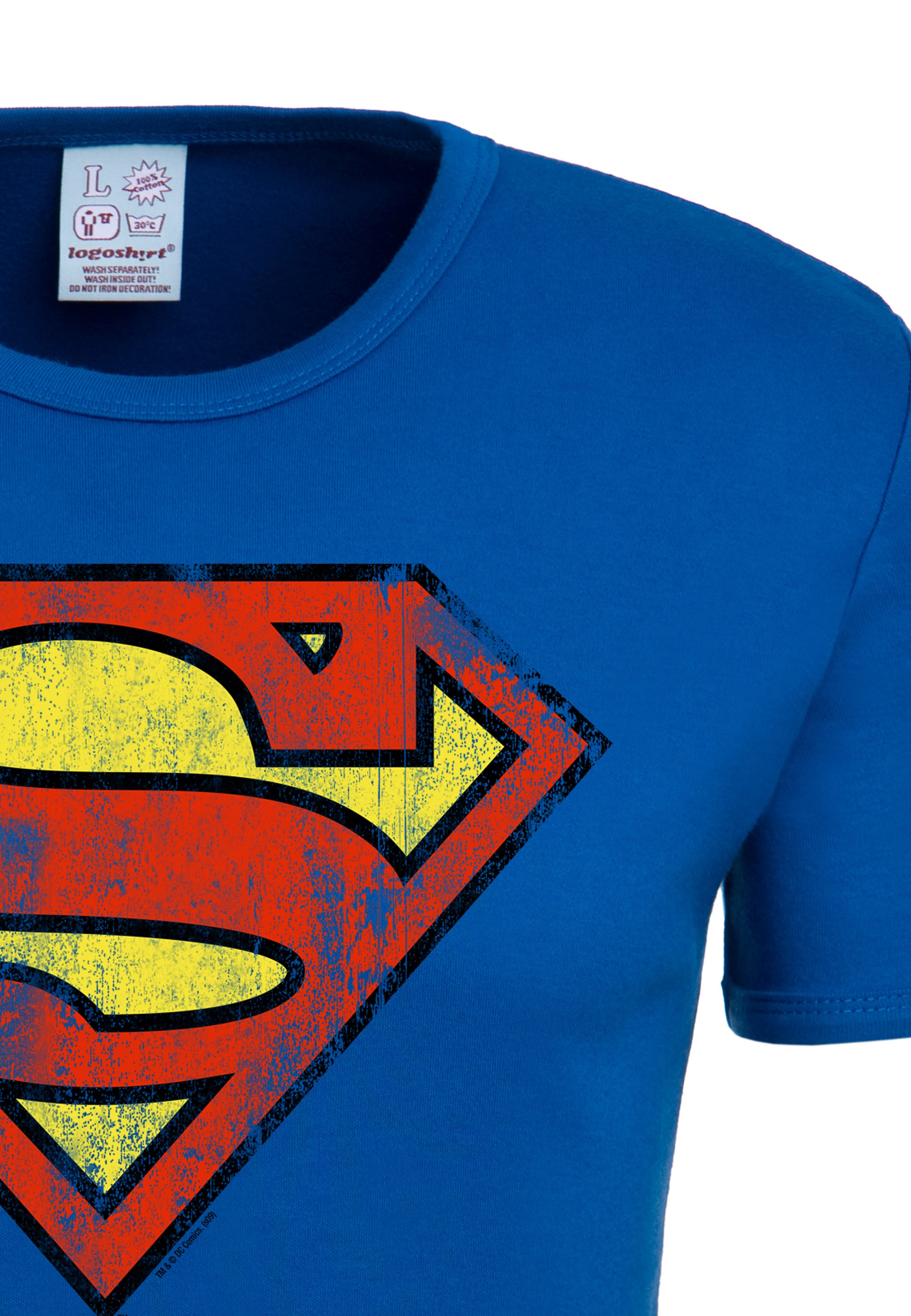 lizenzierten online LOGOSHIRT T-Shirt »Superman-Logo«, Originaldesign mit