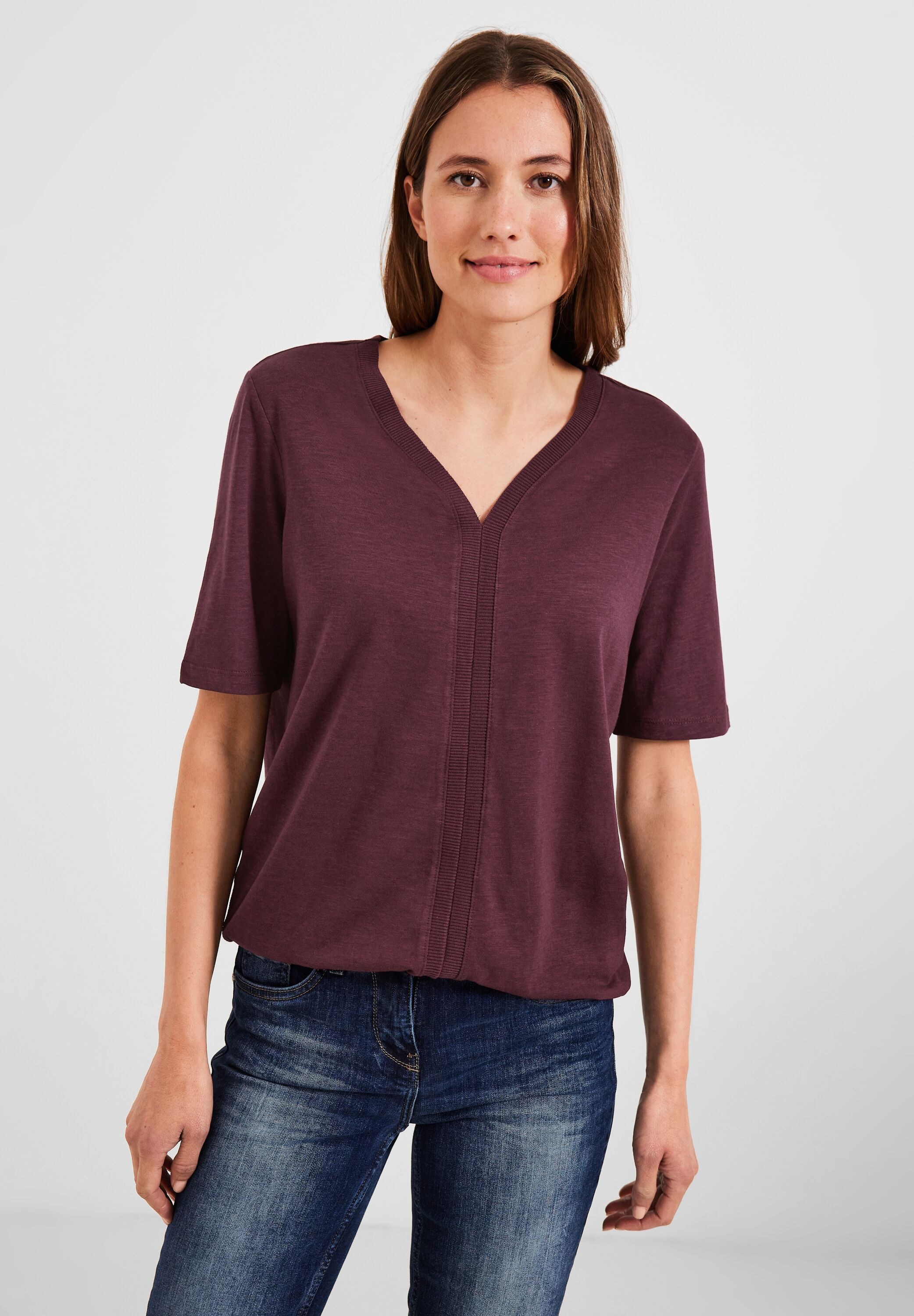 Cecil T-Shirt, aus softem Materialmix online
