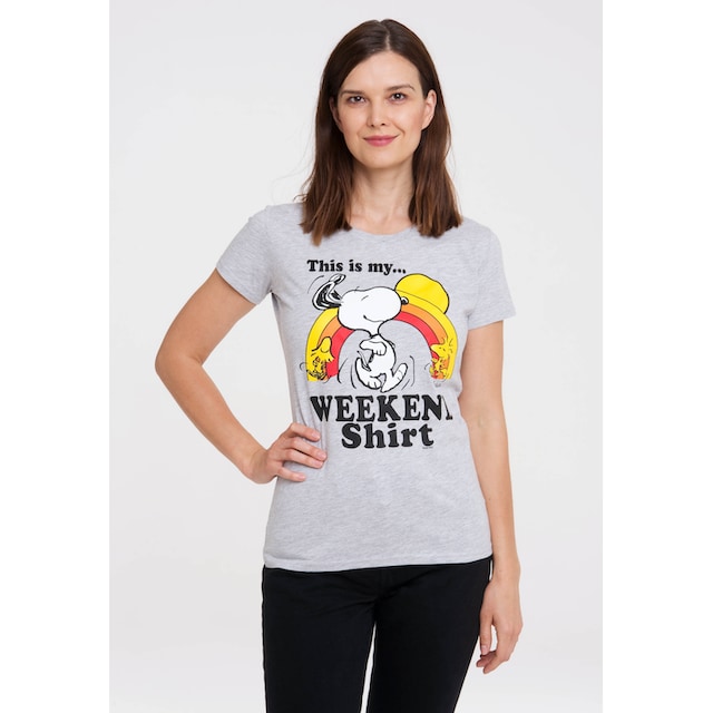 LOGOSHIRT T-Shirt »Peanuts - Snoopy & Woodstock - Weekend«, mit  lizenziertem Originaldesign shoppen | I'm walking