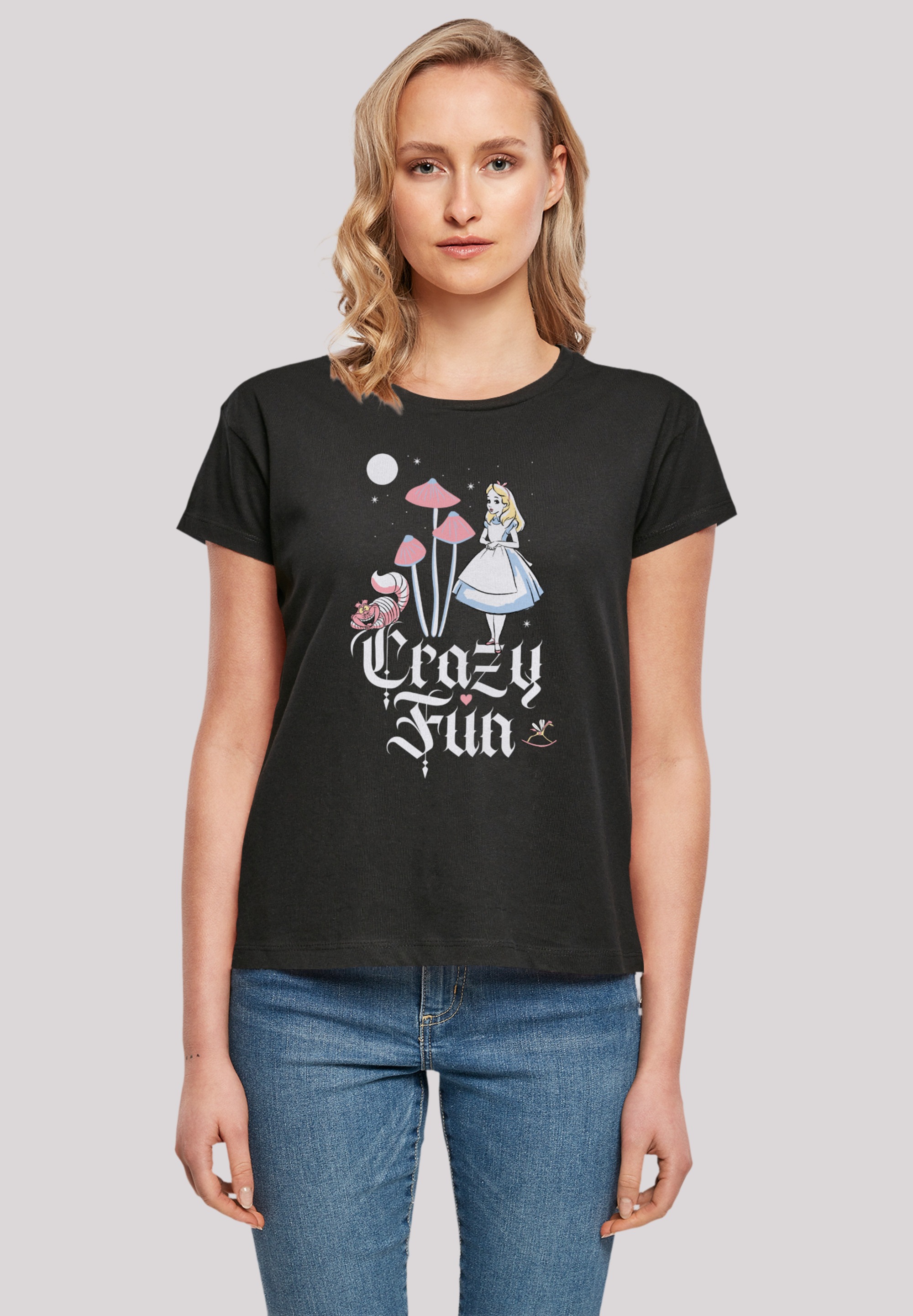 I\'m Fun«, kaufen | T-Shirt Crazy »Disney online im Premium F4NT4STIC Wunderland walking Qualität Alice