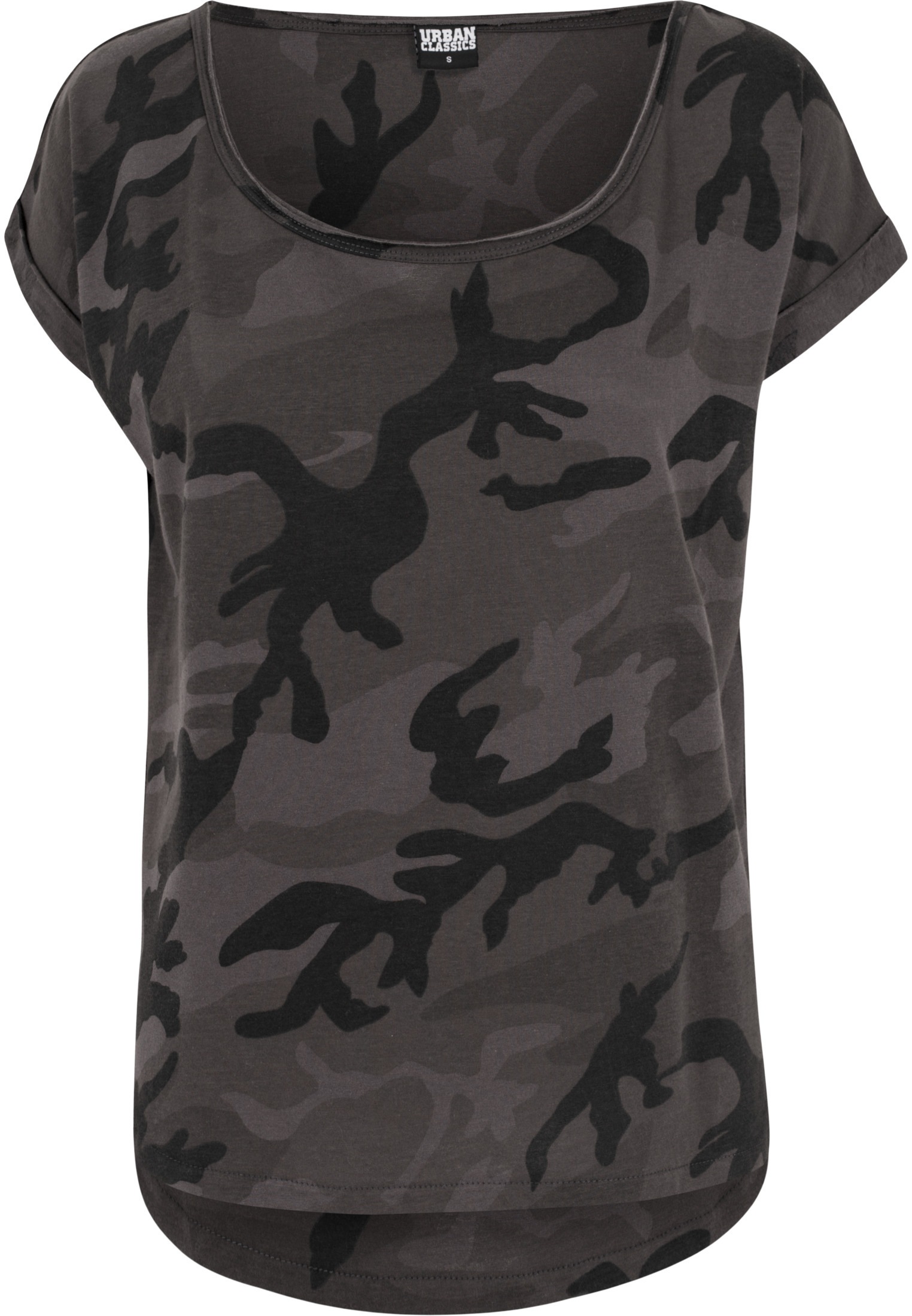 Ladies Camo Back Shaped Tee