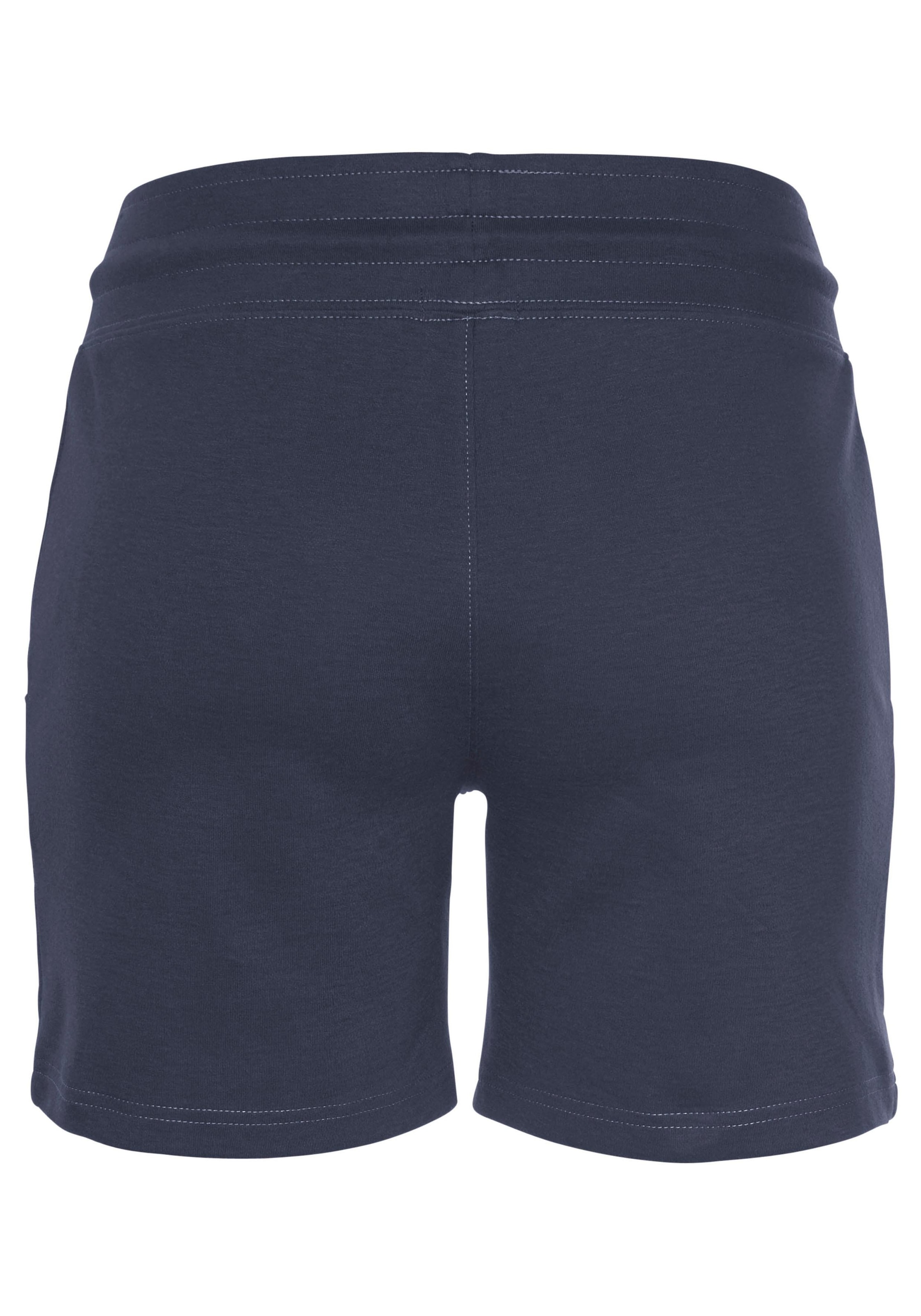 KangaROOS Sweatshorts mit kontrastfarbener Kordel und kleinem Label-Print