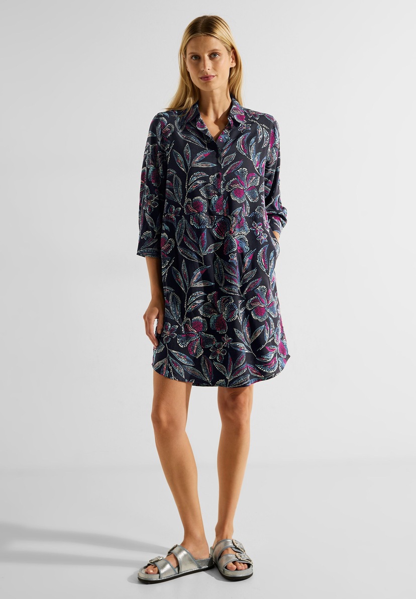 Tommy Hilfiger Blusenkleid »VISCOSE BLOCKED KNEE DRESS«, mit Logopatch  online kaufen | I\'m walking | Blusenkleider