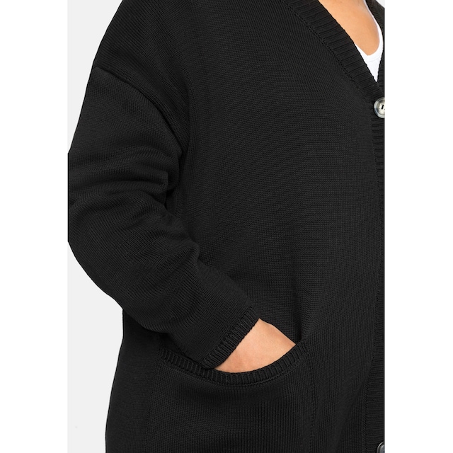 Sheego Cardigan »Große Größen«, in Kurzform mit großen Taschen shoppen