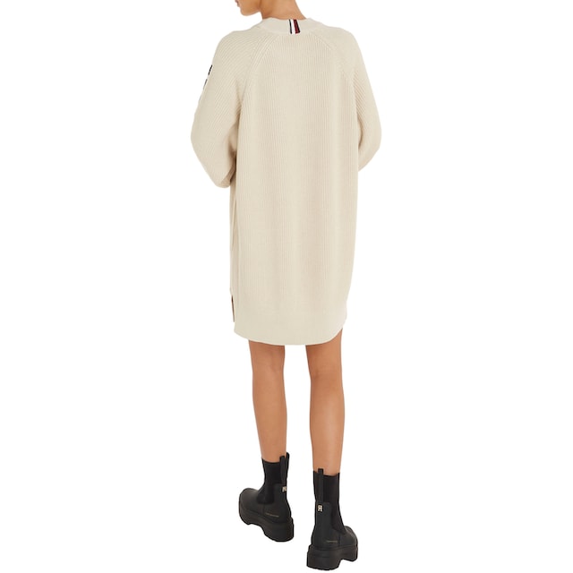 Tommy Hilfiger Strickkleid »PLACED HILFIGER SWEATER DRESS«, mit markantem  Hilfiger Logo-Schriftzug Auf dem Ärmel shoppen