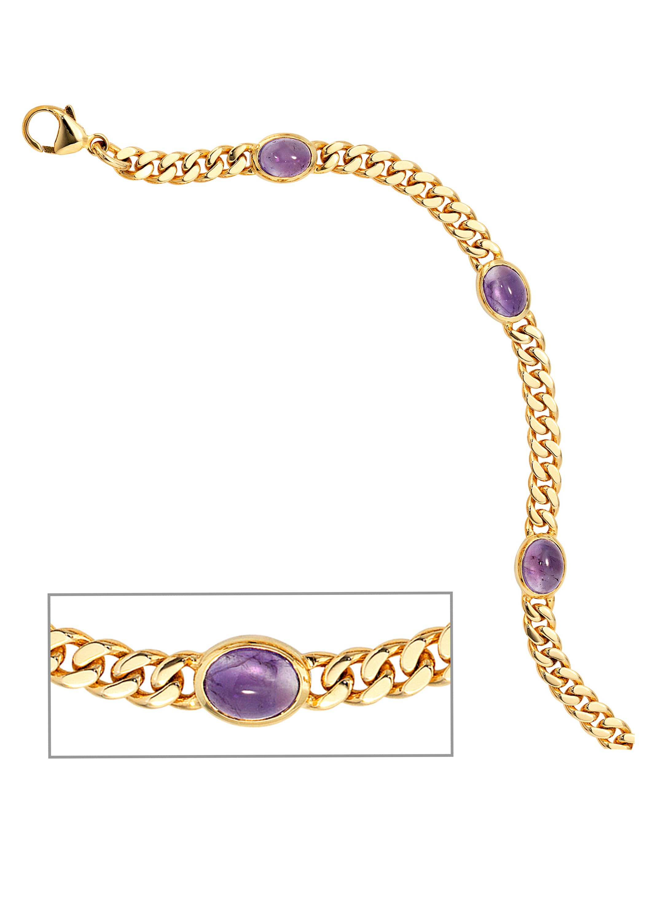 JOBO Goldarmband »Armband mit Amethyst«, walking I\'m Gold kaufen 19 cm 585 