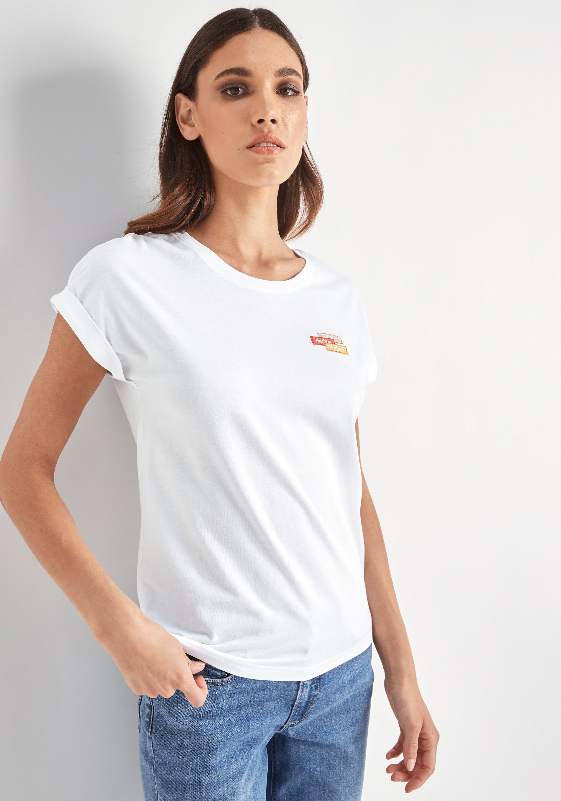 HECHTER PARIS T-Shirt, mit dezenter Logostickerei auf der Brust bestellen |  I\'m walking