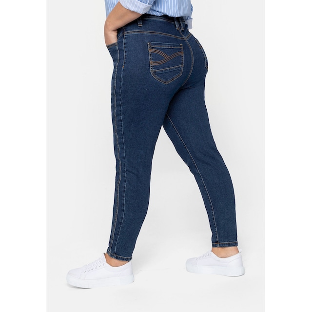 Sheego Stretch-Jeans »Große Größen«, «Die Girlfriend», mit vorverlegter  Seitennaht kaufen