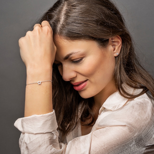 ONE ELEMENT Silberarmband »Zirkonia Stern Armband aus 925 Silber 18 cm Ø«, Damen  Silber Schmuck Stern online kaufen | I\'m walking