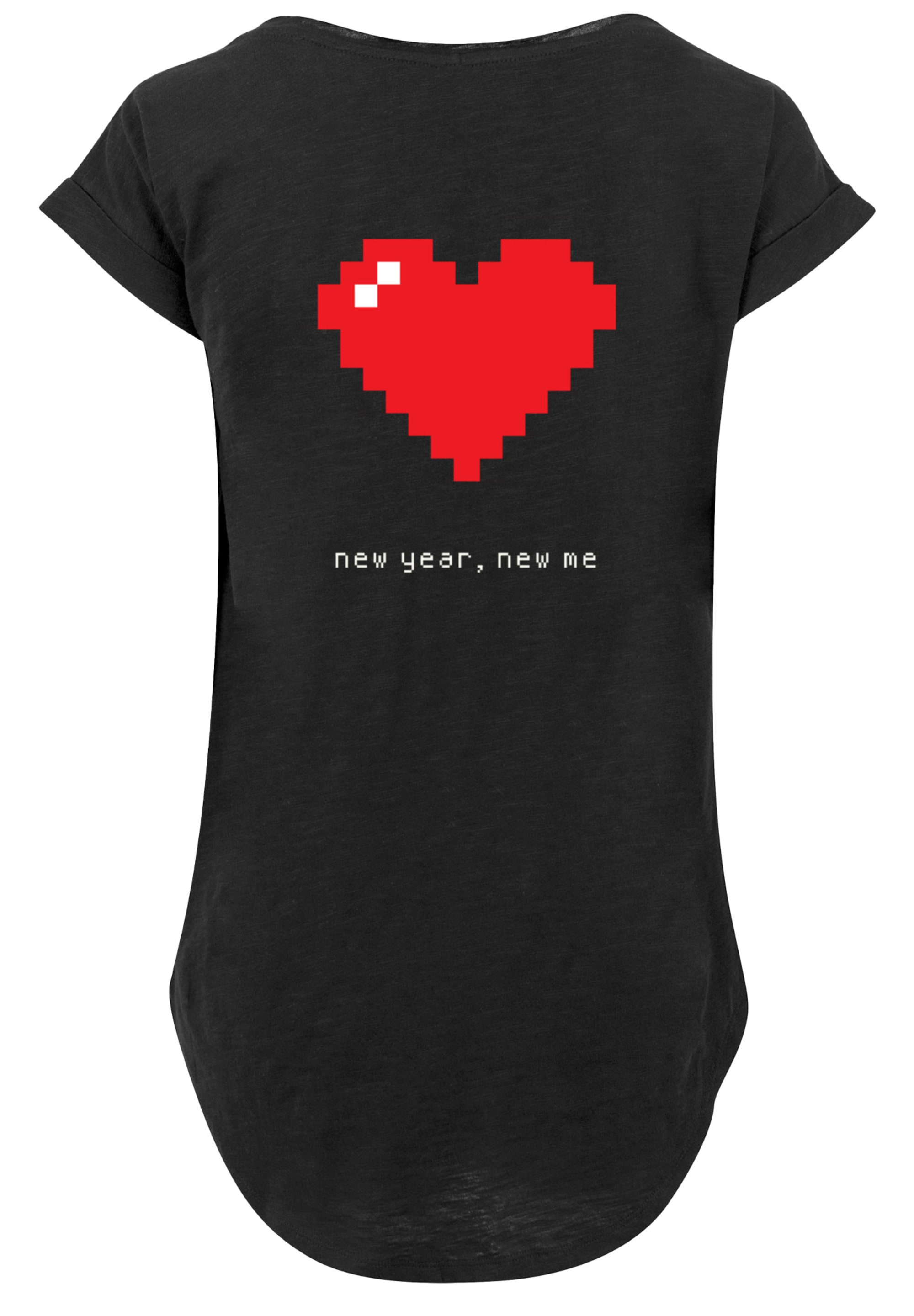 F4NT4STIC T-Shirt »Pixel Herz Happy New Year Silvester«, Print shoppen | Hoodies