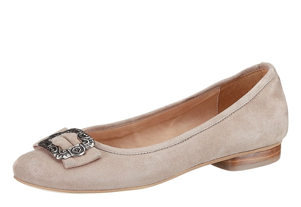 Andrea Conti Ballerina, Damen, mit schöner Metallsilberschnalle kaufen