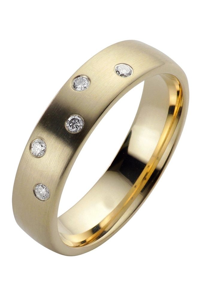 Firetti Trauring mit Brillanten/Diamanten I\'m Gold Sterne«, 585 | Geschenk Hochzeit ohne Made - walking »Schmuck o. online Germany \
