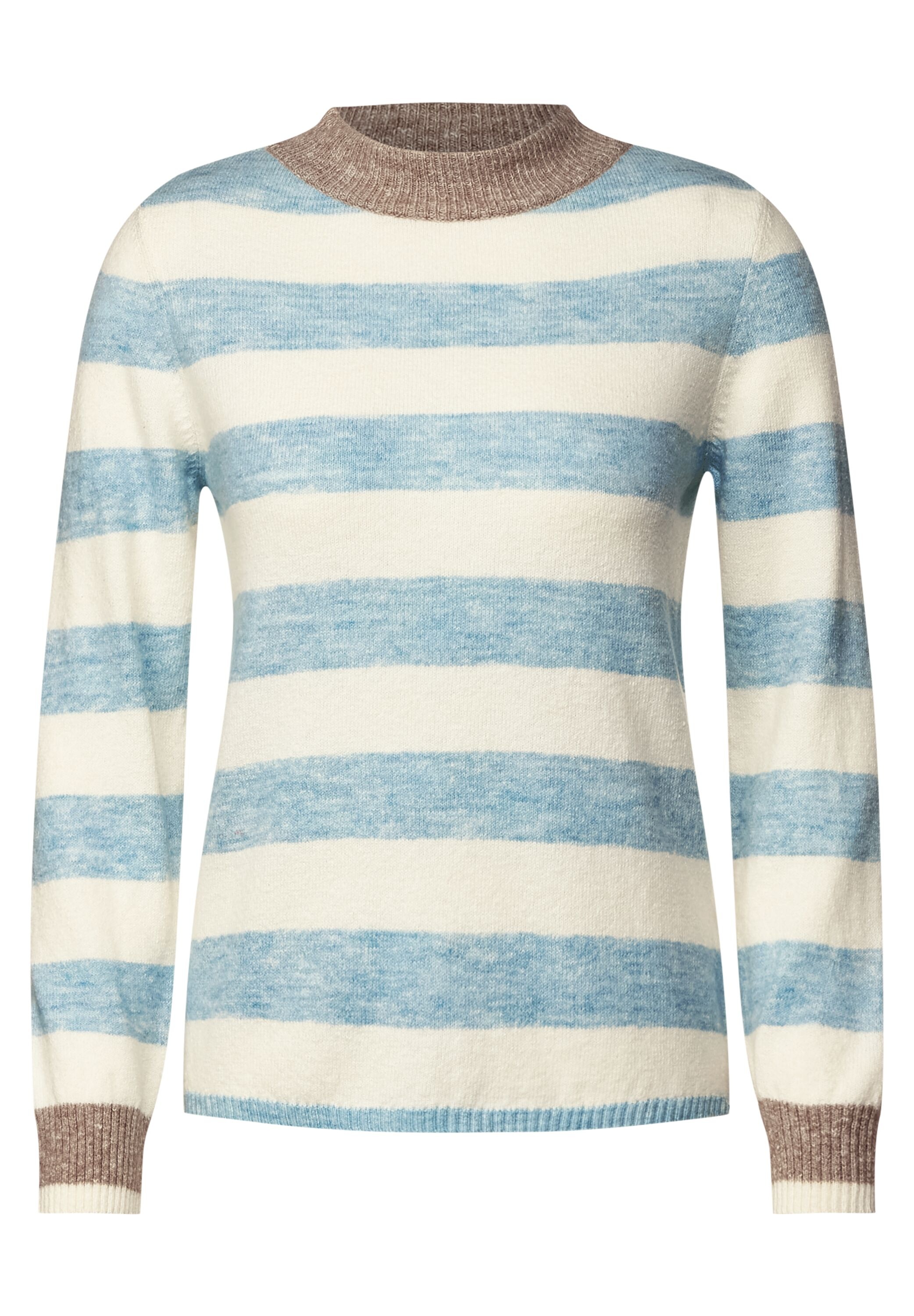 Cecil Stehkragenpullover aus softem Materialmix