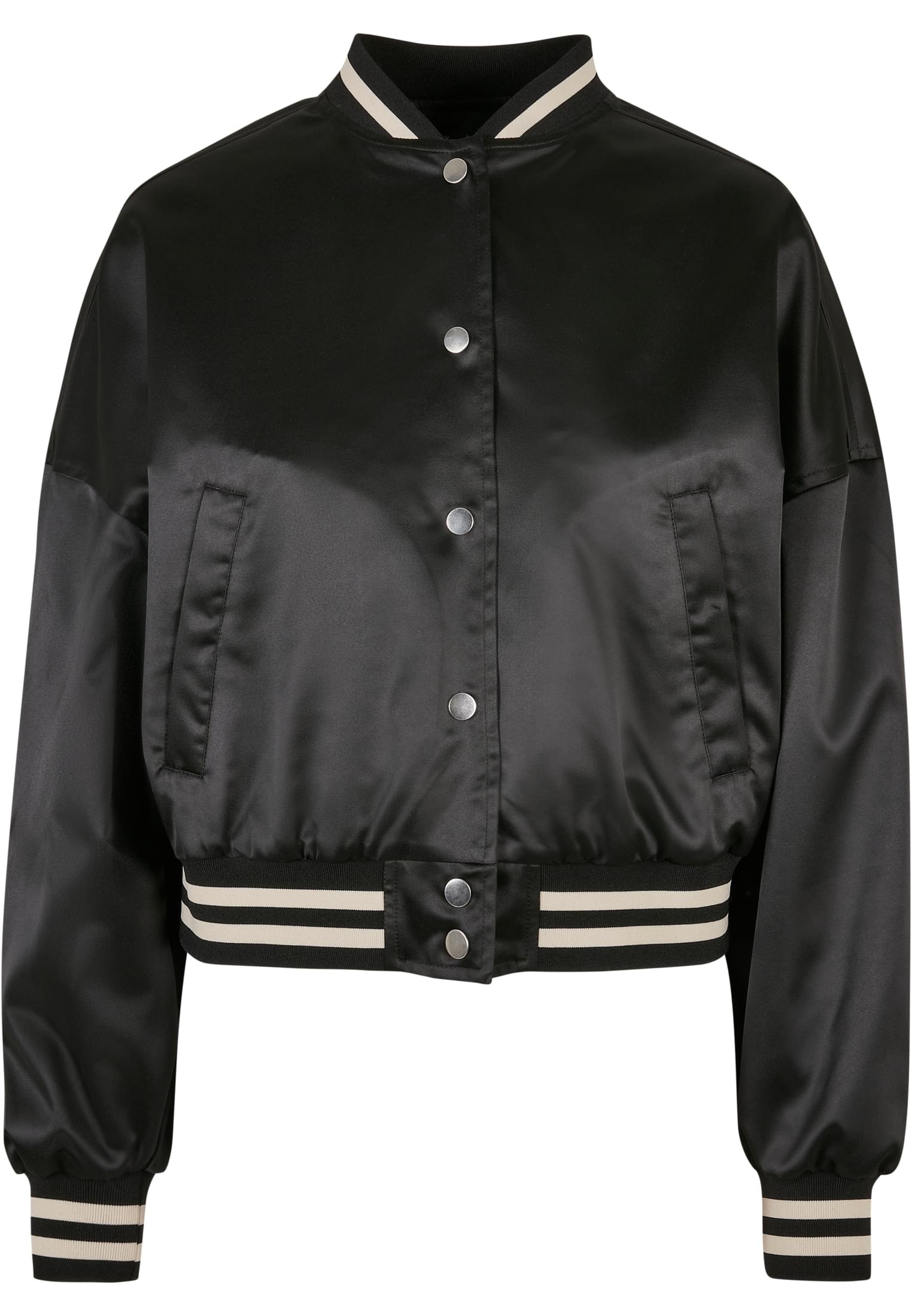 URBAN CLASSICS Collegejacke »Damen Ladies Short Oversized Satin College  Jacket«, (1 St.), ohne Kapuze kaufen | I\'m walking