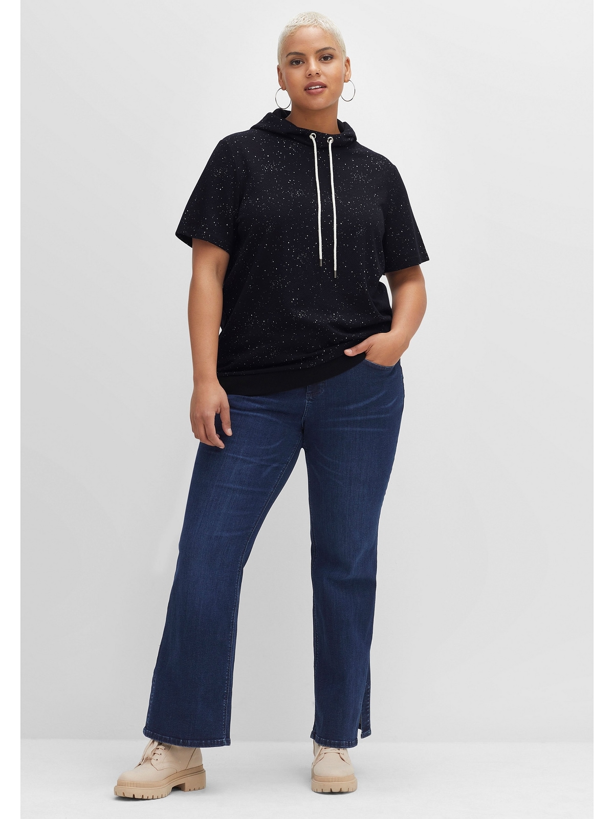 Sheego T-Shirt »Große Größen«, aus leichter Sweatware, mit Kapuze shoppen