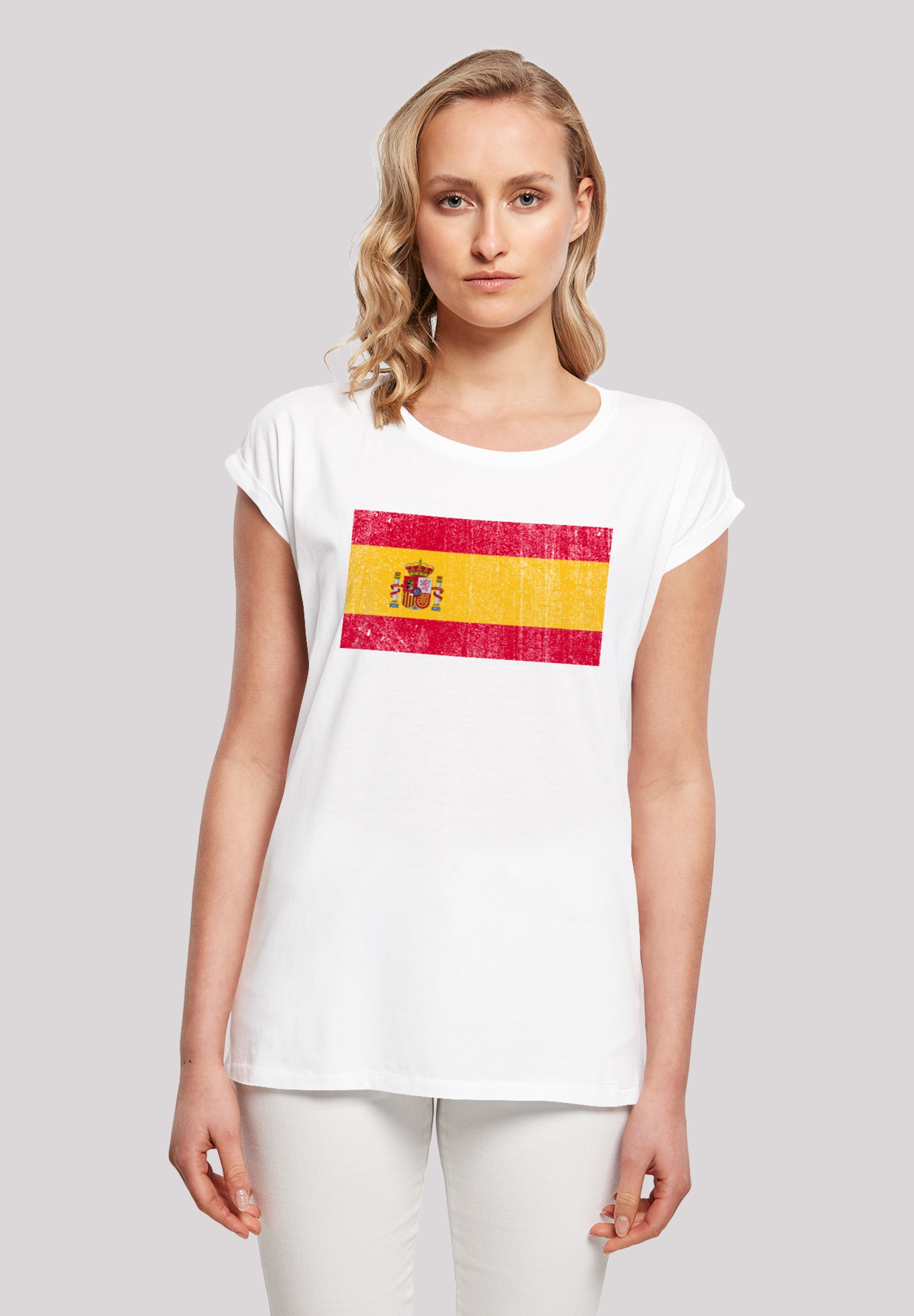 Neue Ware eingetroffen! F4NT4STIC T-Shirt »Spain Spanien bestellen Flagge distressed«, Print