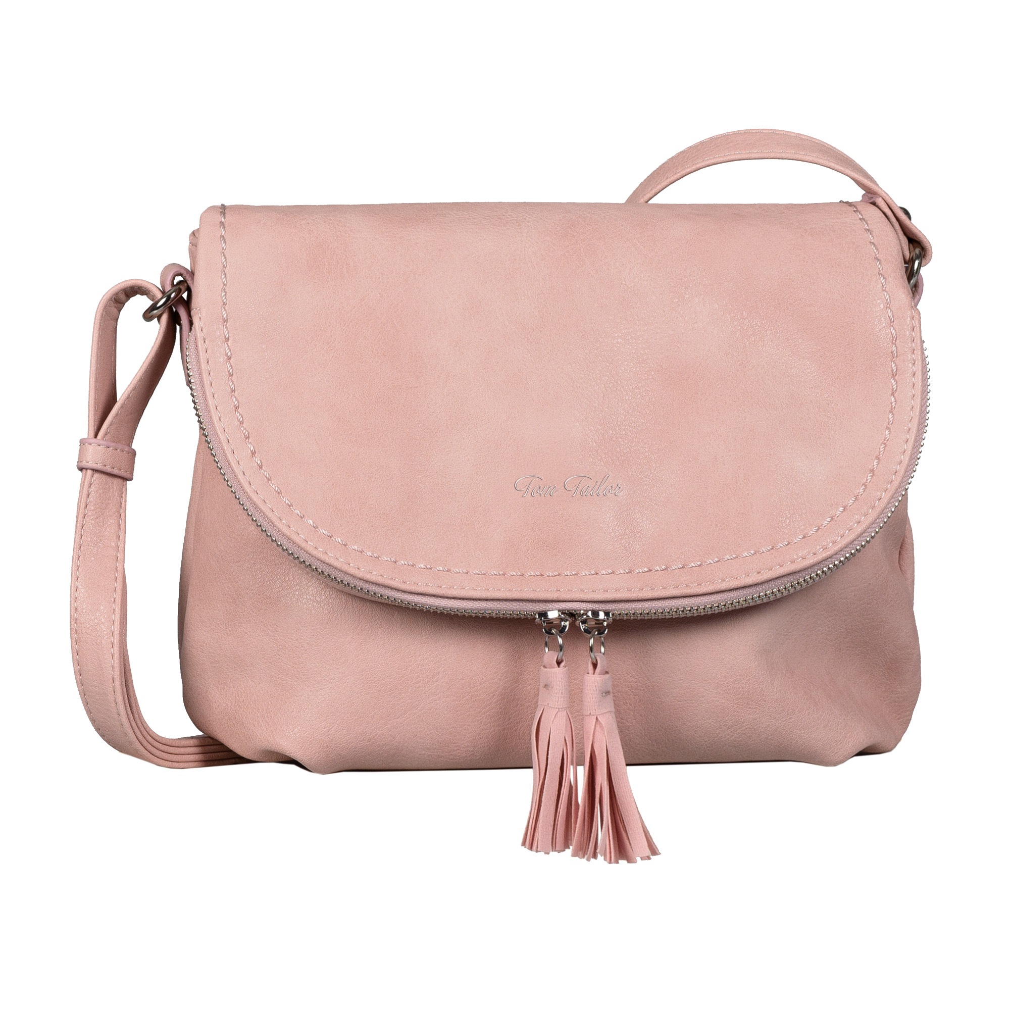TOM TAILOR Umhängetasche "LARY", Crossbody Bag mit modischen Quasten am Zipper