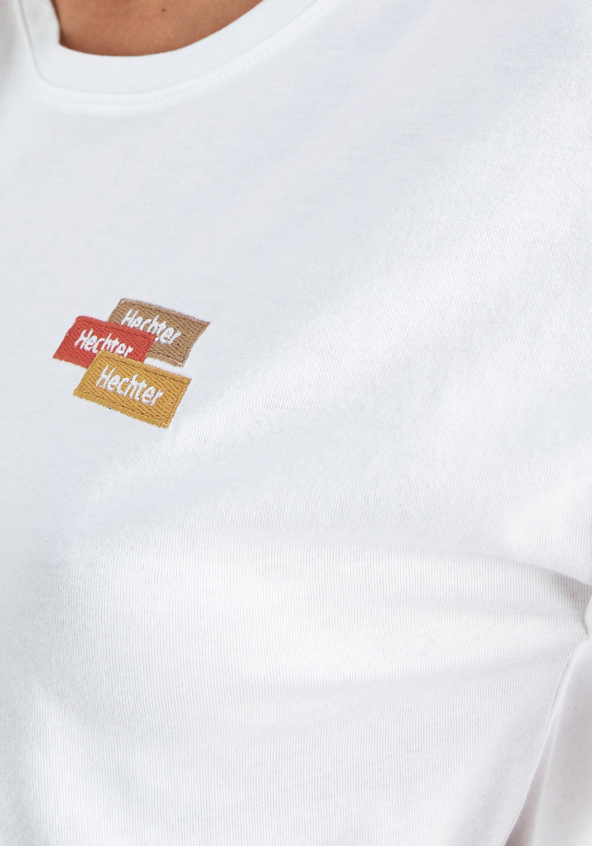 HECHTER PARIS T-Shirt, mit dezenter | Logostickerei auf bestellen I\'m walking Brust der