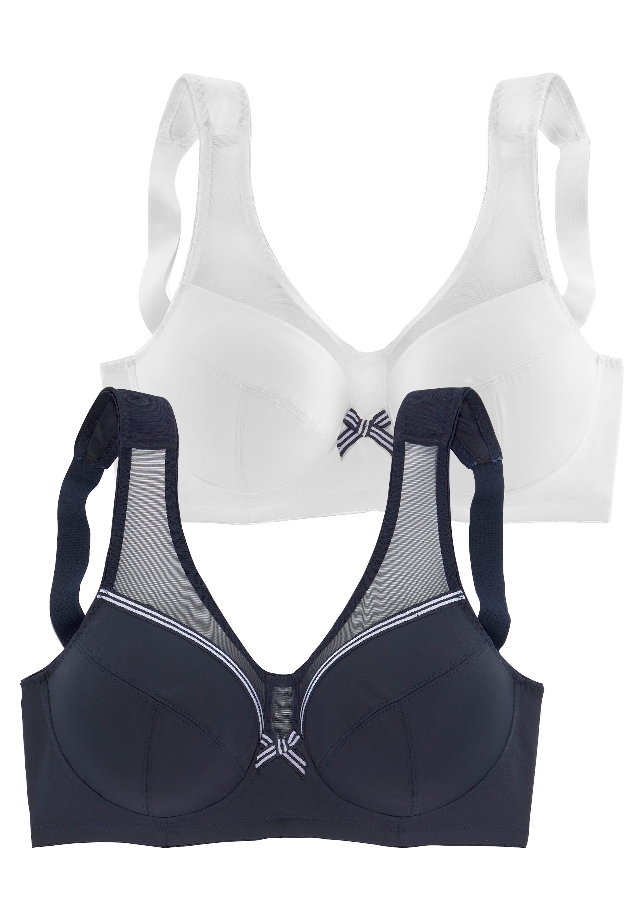 petite fleur Entlastungs-BH, (Packung, 2 Stück), ohne Bügel, Basic Dessous kaufen