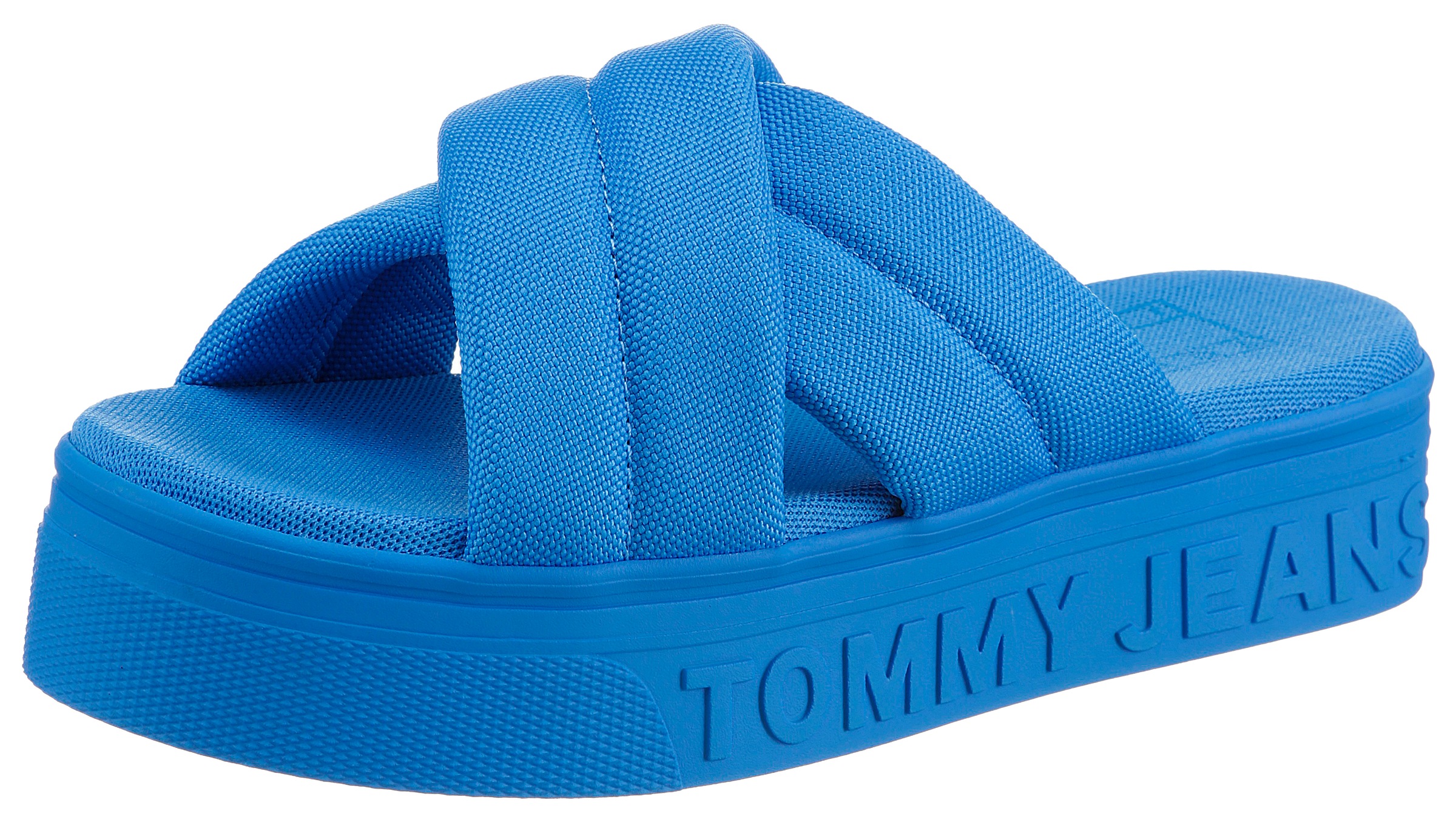 Tommy Jeans Pantolette »TOMMY JEANS FLTFRM SANDAL«, mit wattierter Kreuzbandage kaufen
