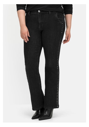 Sheego Bootcut-Jeans »Jeans«, mit seitlichen Nieten kaufen