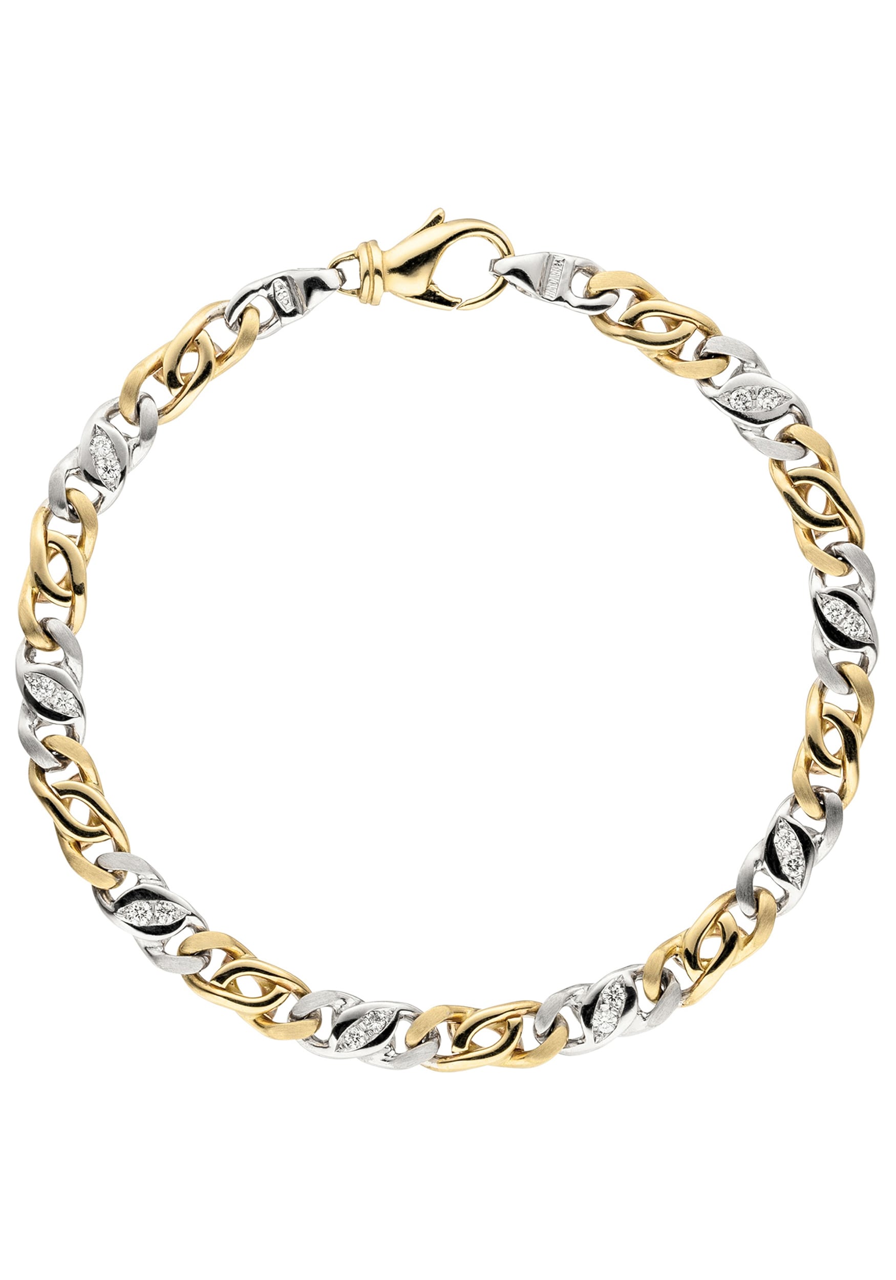Diamanten Goldarmband, kaufen bicolor JOBO 16 mit Gold walking I\'m 585 |