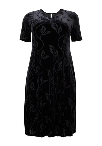 Sheego Partykleid »Nickikleid«, aus Nickiqualität mit floralem Ausbrennerdesign kaufen