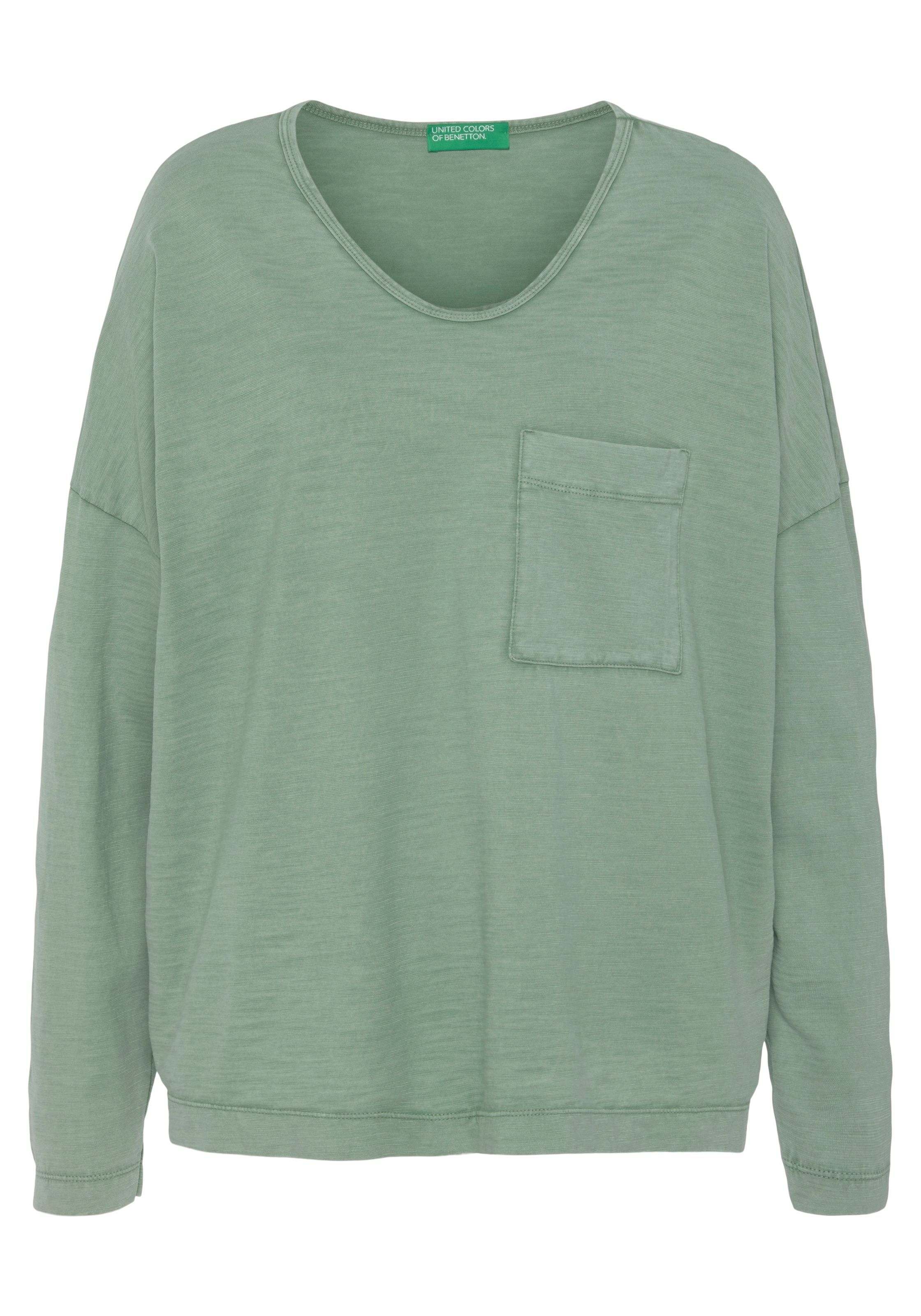 United Colors of aufgesetzter Sweater L/S«, online Benetton Brusttasche »SWEATER mit