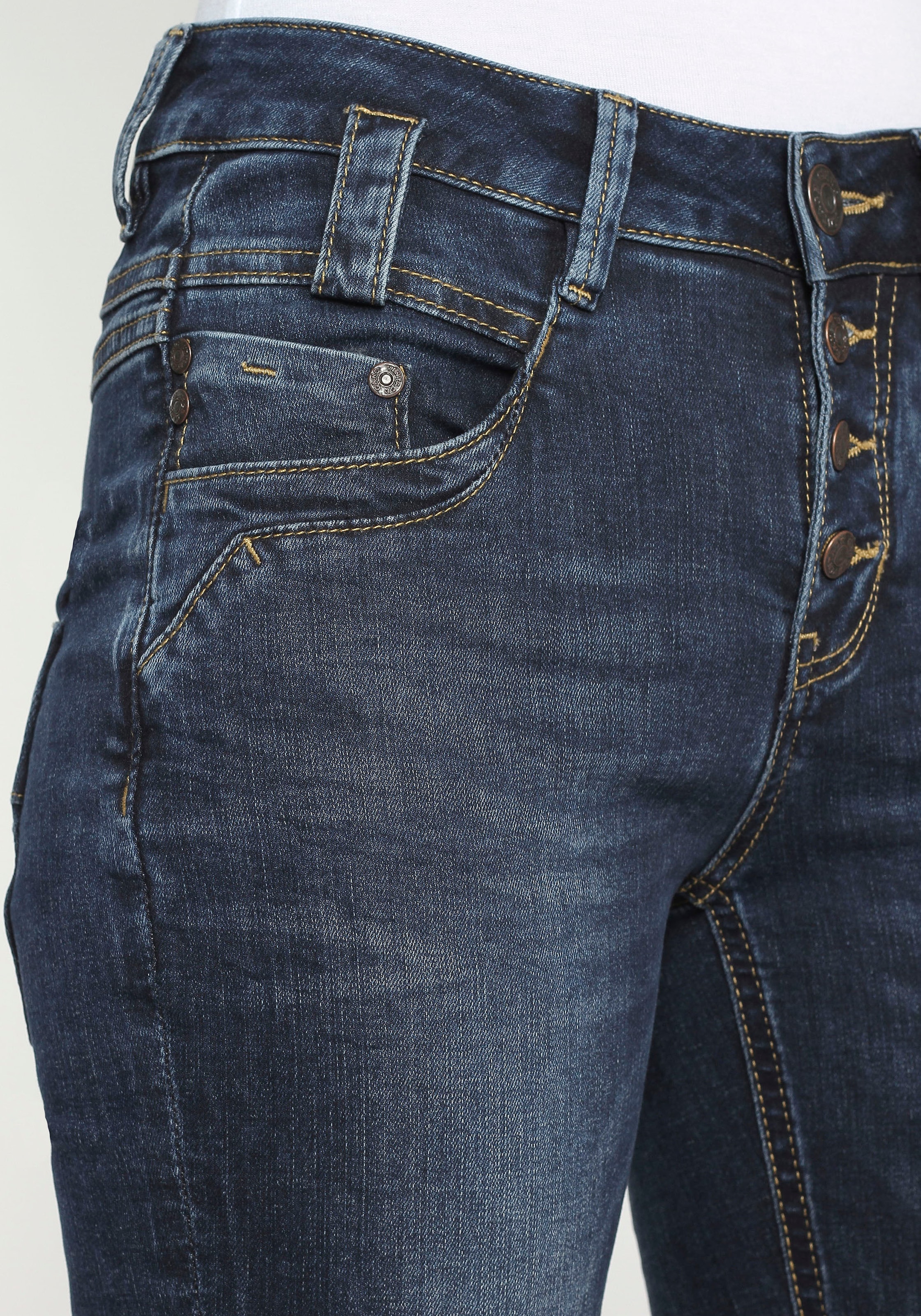 GANG Slim-fit-Jeans »94CARLI«, mit offener Knopfleiste online