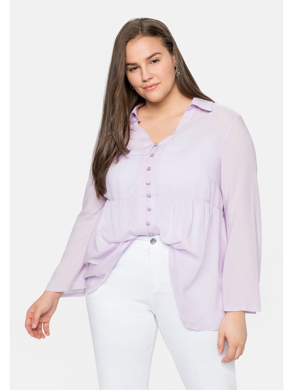 Sheego »Große shoppen Größen«, I\'m aus walking weicher, Hemdbluse leicht transparenter | Qualität
