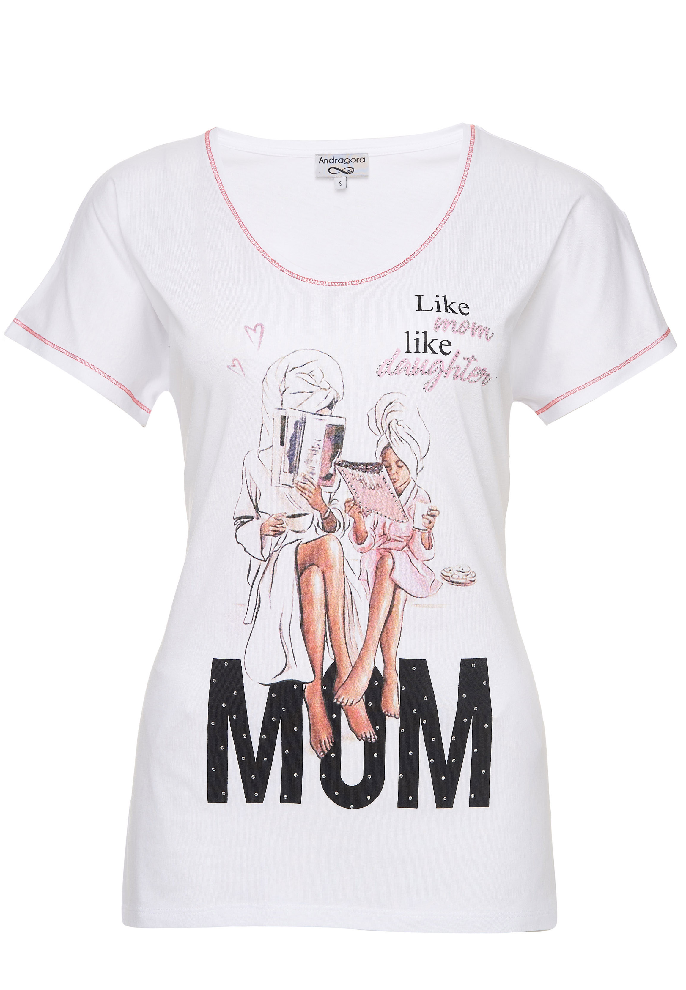 T-Shirt, mit schicken Strasstein-Applikationen