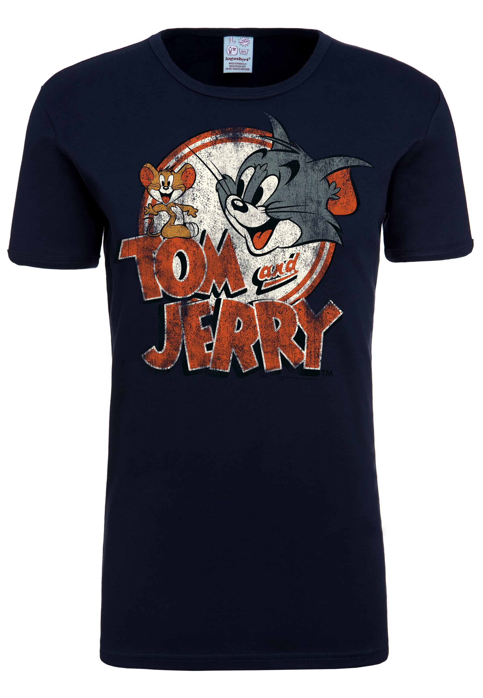 LOGOSHIRT T-Shirt »Tom & Jerry-Logo«, I\'m lizenziertem | Originaldesign walking mit online