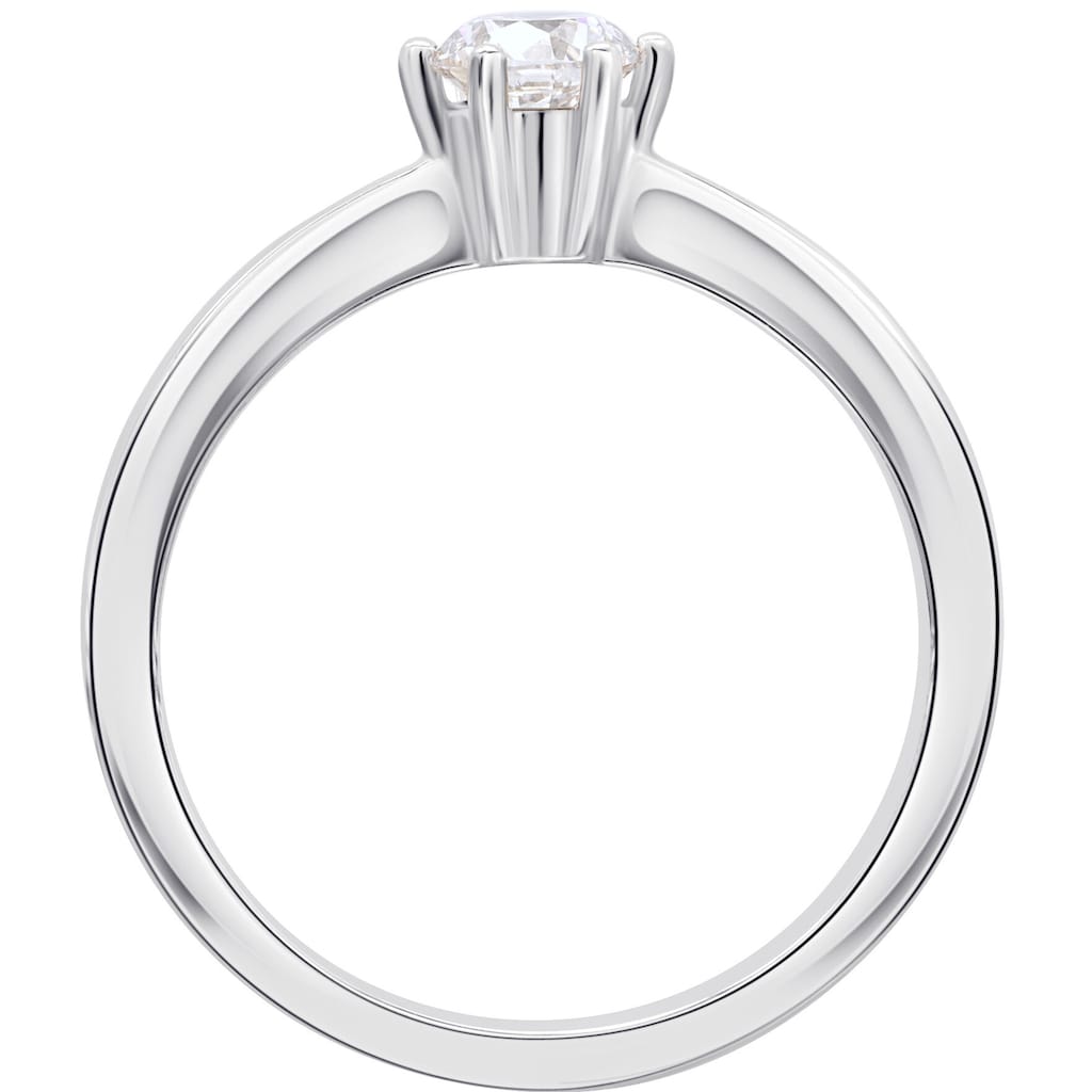 ONE ELEMENT Diamantring 0 10 ct Diamant Brillant Ring aus 950 Platin Damen Platin Schmuck