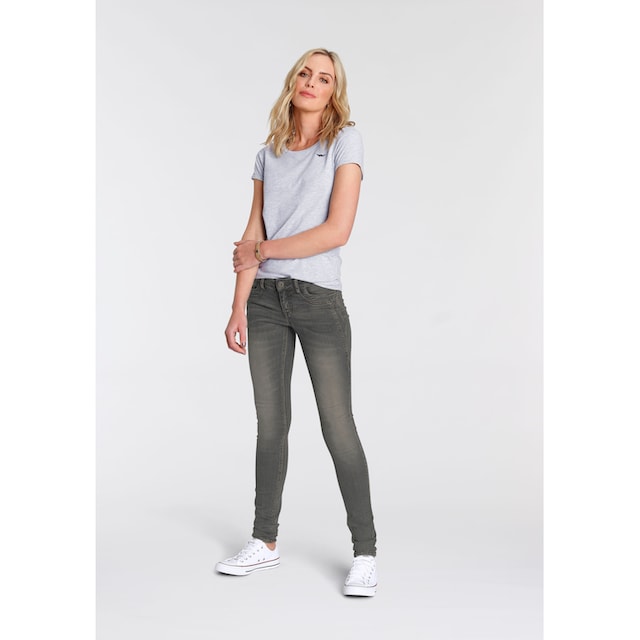 Arizona Skinny-fit-Jeans »mit Keileinsätzen«, Low Waist bestellen | I\'m  walking