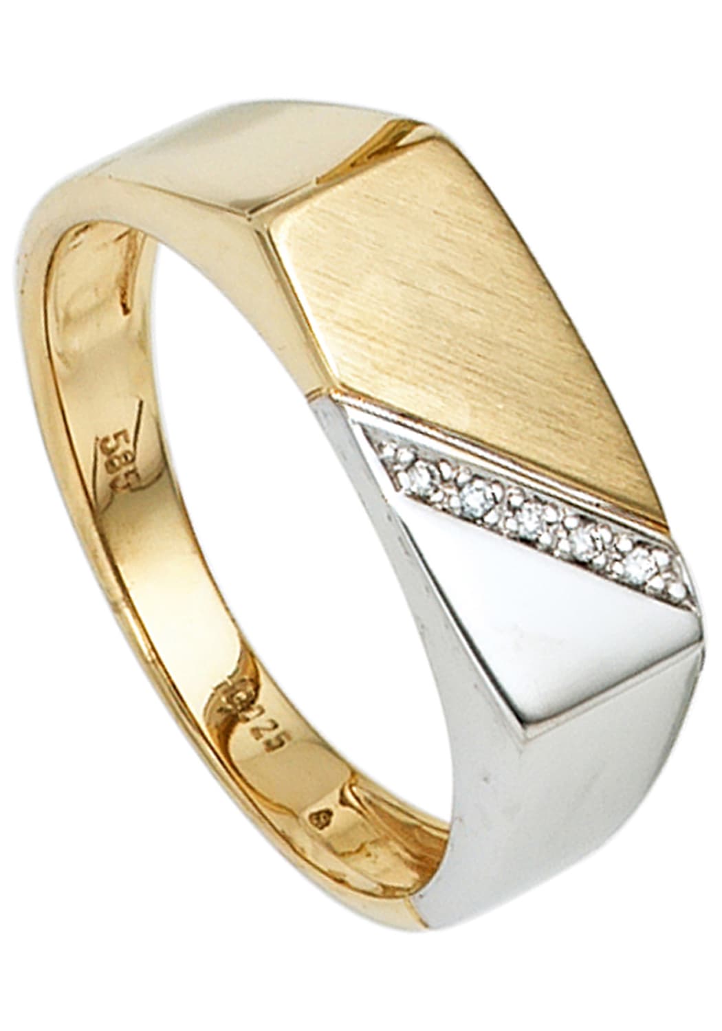 JOBO Diamantring, 585 Gold bicolor mit 5 Diamanten online kaufen | I'm  walking