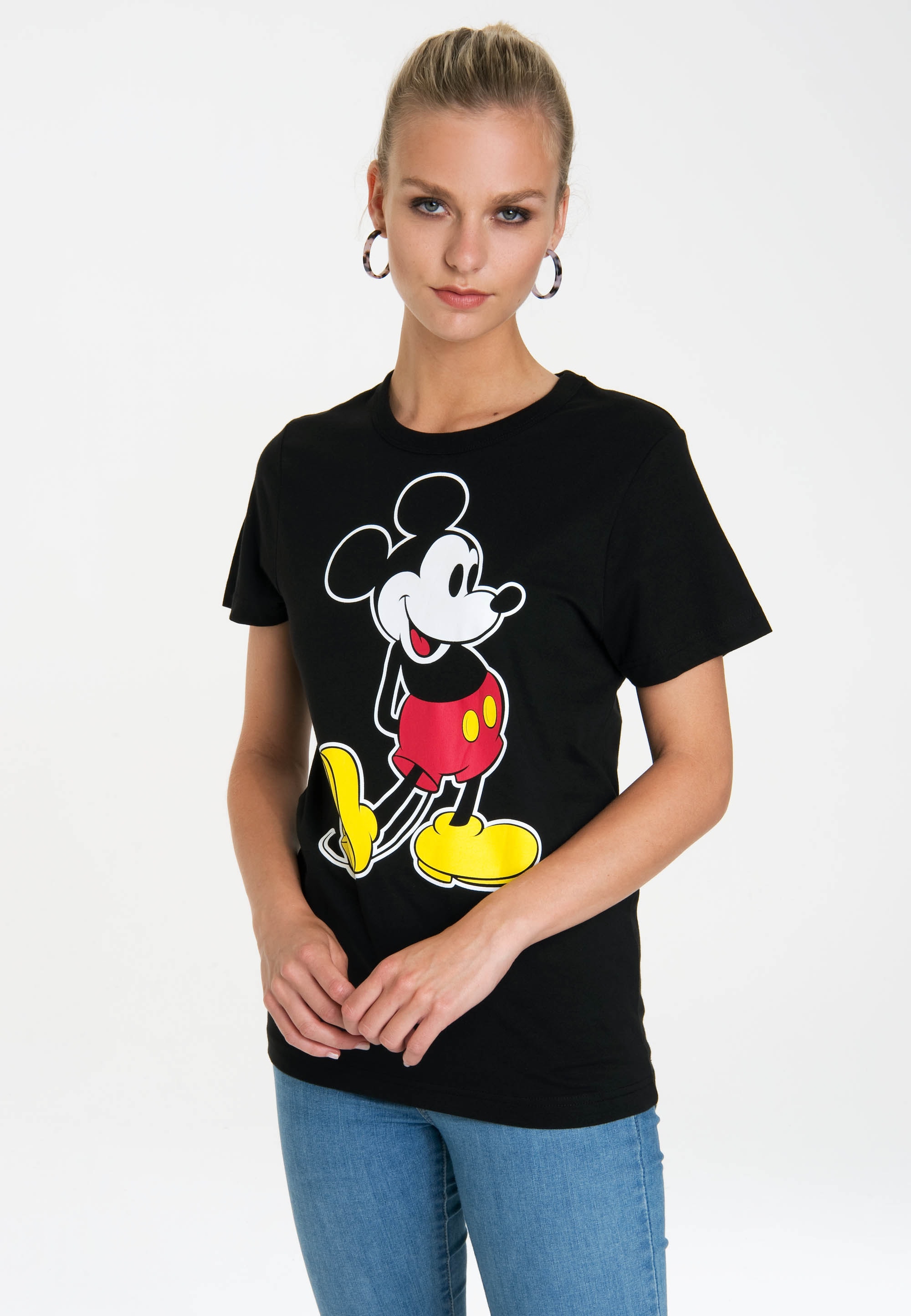 LOGOSHIRT T-Shirt »Mickey Mouse mit walking | Originaldesign – I\'m shoppen Classic«, lizenziertem