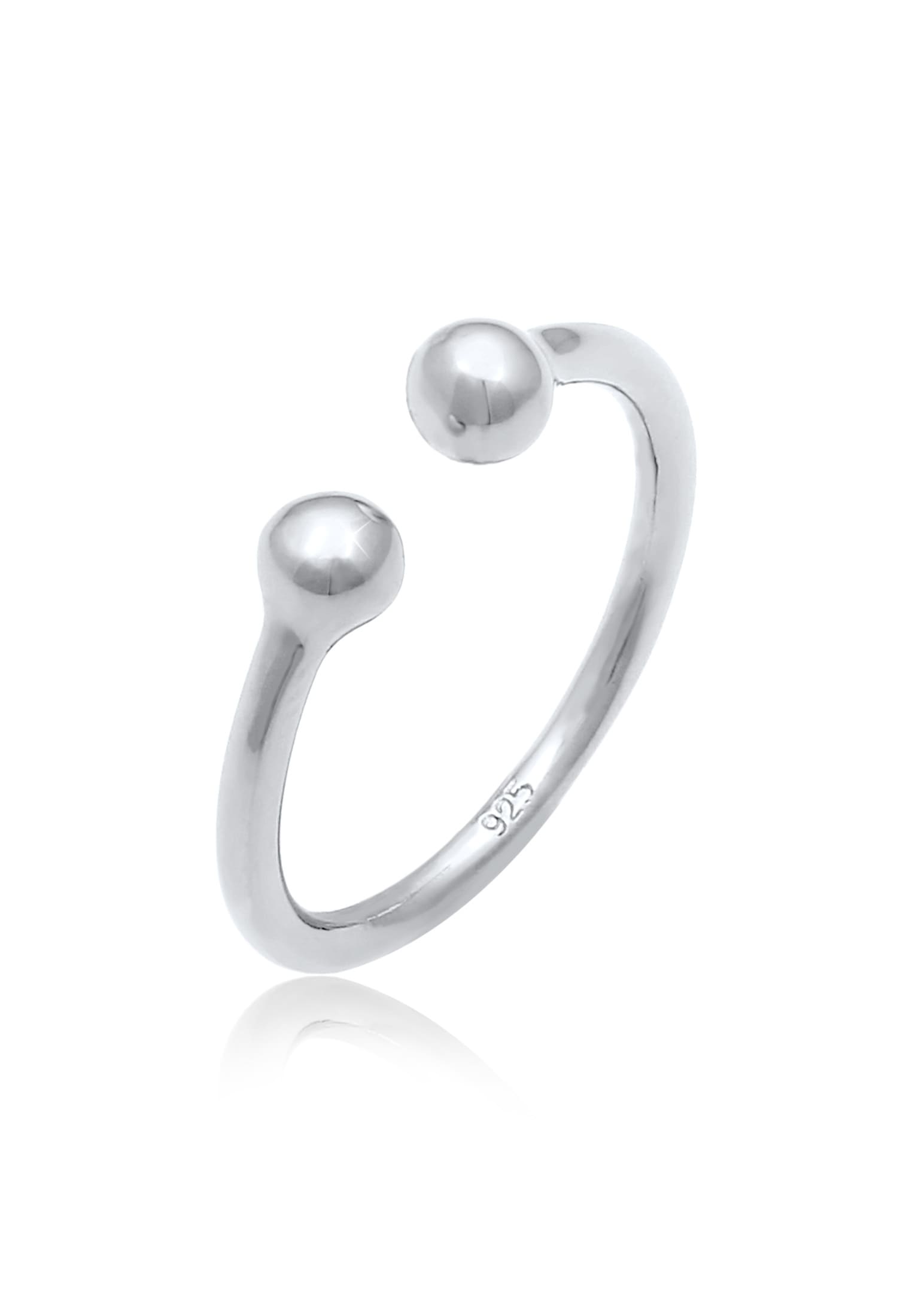 Elli Fingerring Kugeln Minimal Offen Verstellbar 925 Sterling Silber