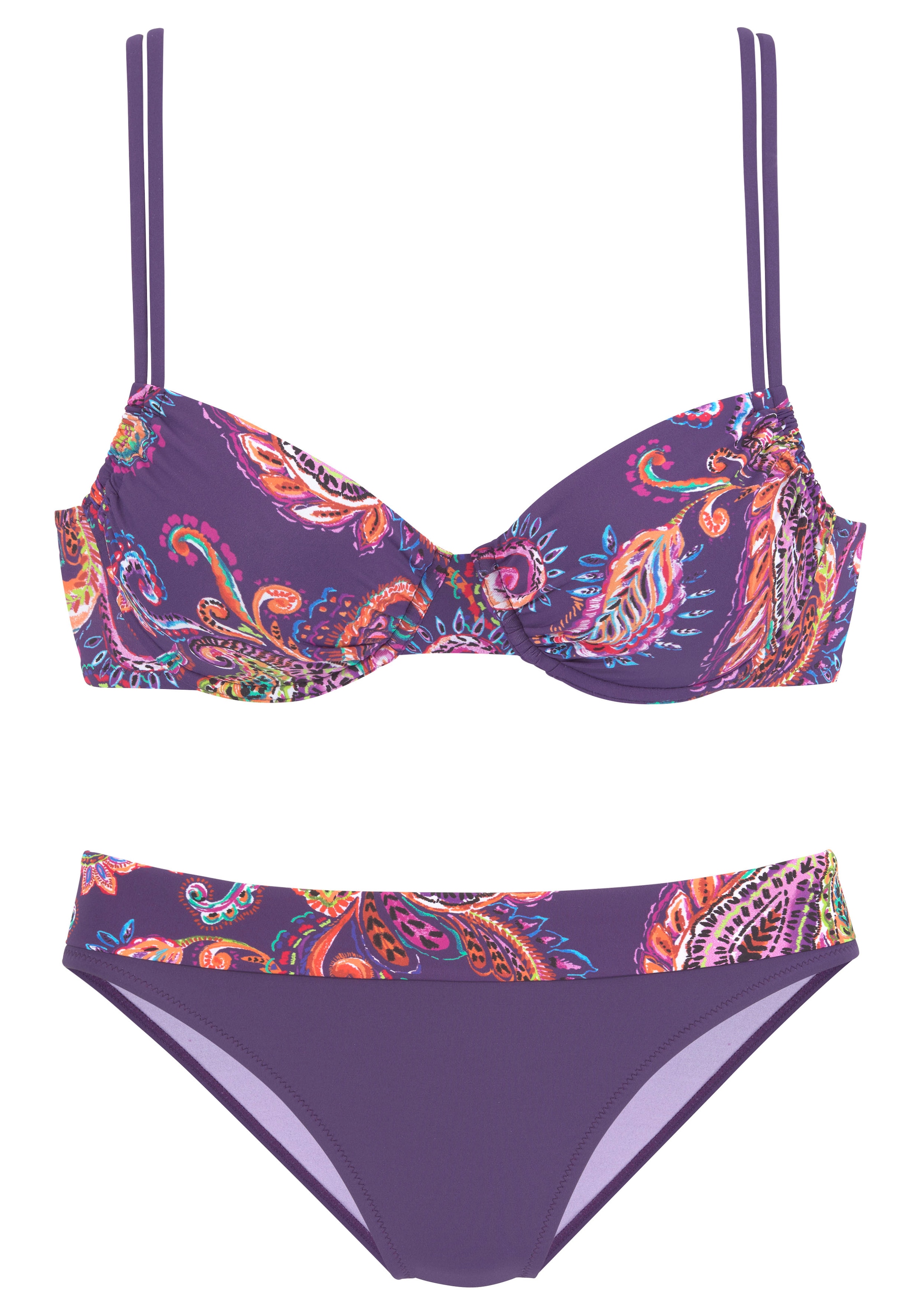 Vivance Bügel-Bikini, mit lilafarbenem Paisleyprint