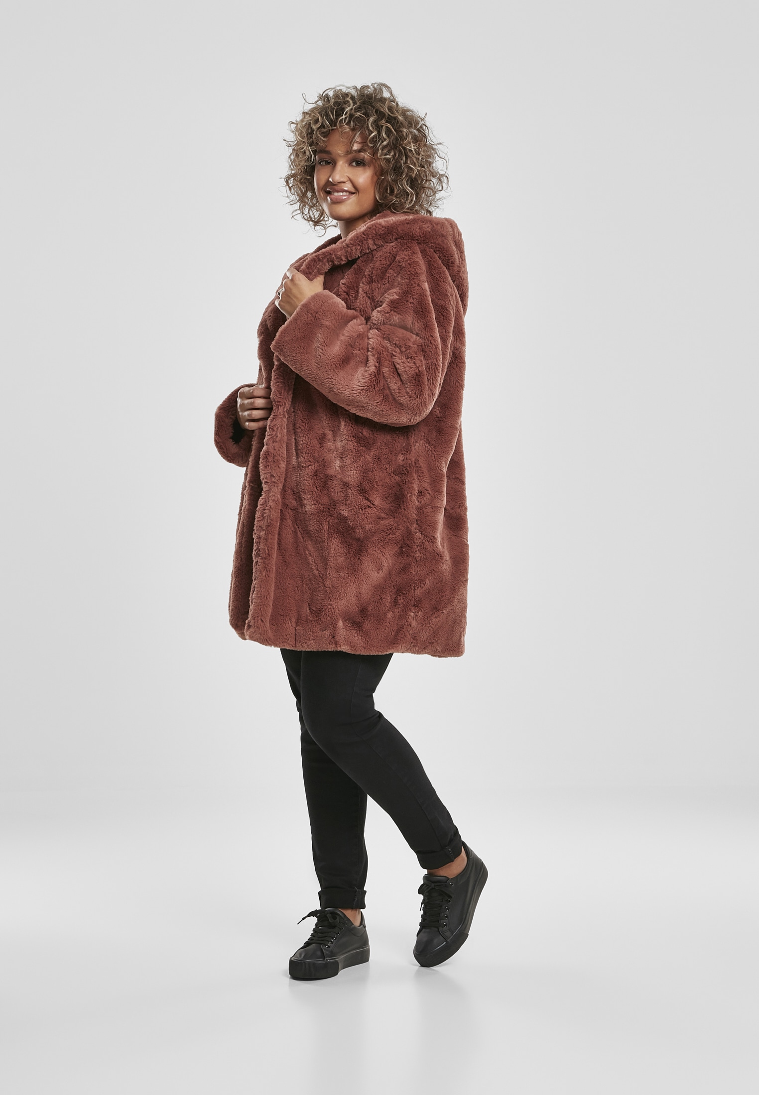 URBAN CLASSICS Parka »Frauen Ladies Hooded Teddy Coat«, (1 St.), mit Kapuze  online kaufen | I\'m walking