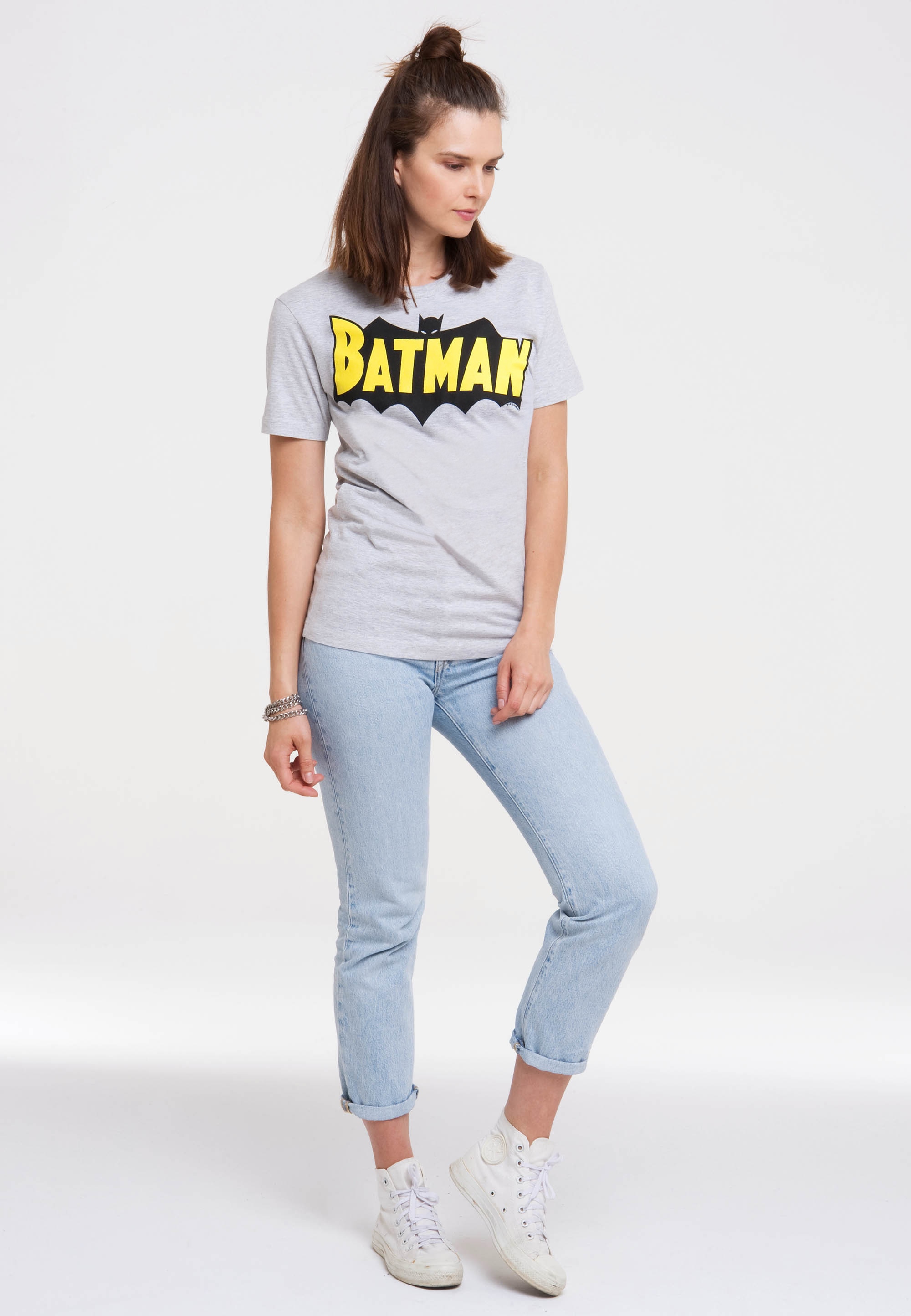 LOGOSHIRT T-Shirt »Batman online | trendigem mit Superhelden-Print walking I\'m Wings«
