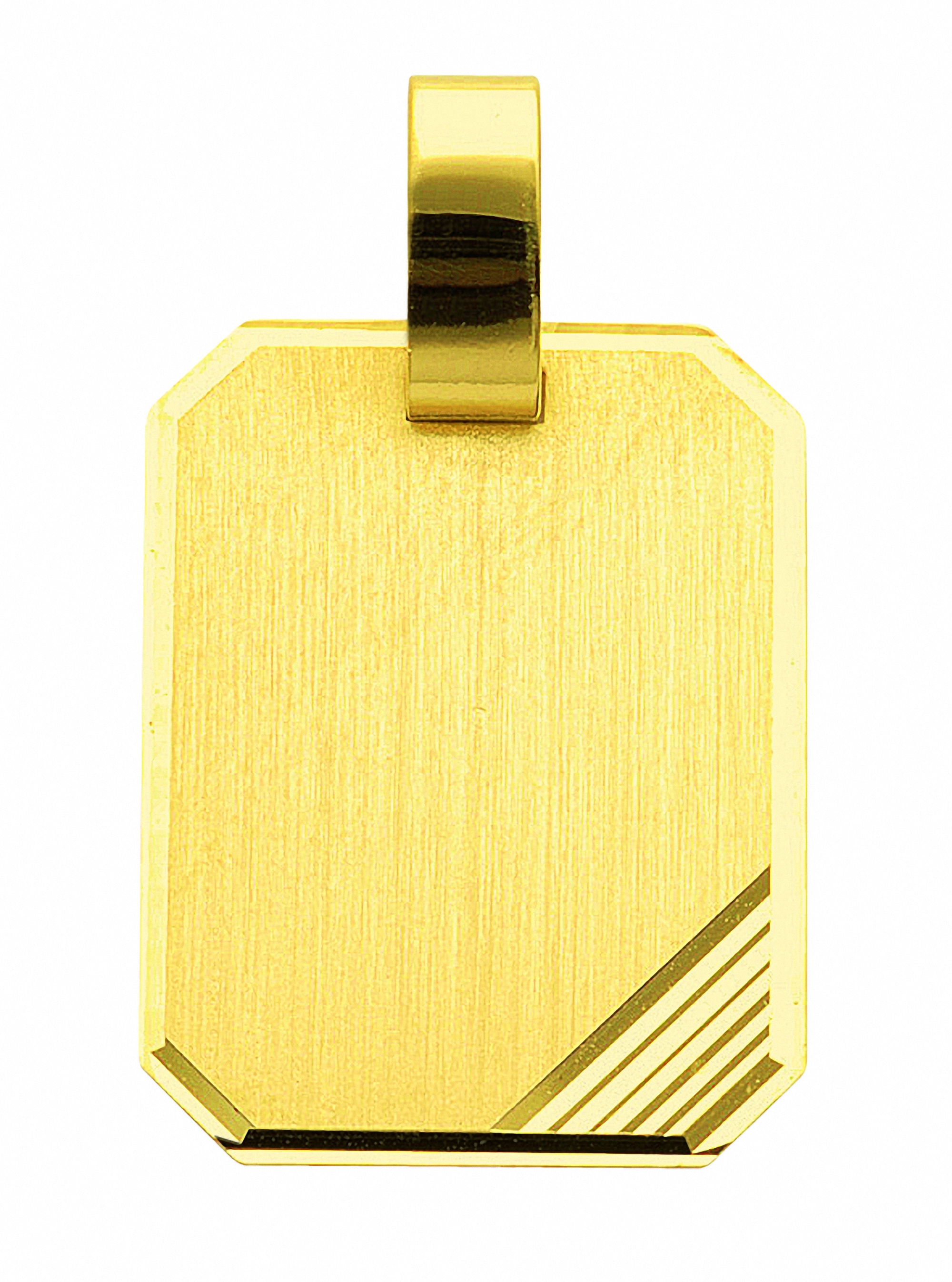 Set Kette Gravurplatte Halskette | Schmuckset Gold mit Onlineshop Anhänger Adelia´s ohne I\'m walking im »585 - Anhänger«,