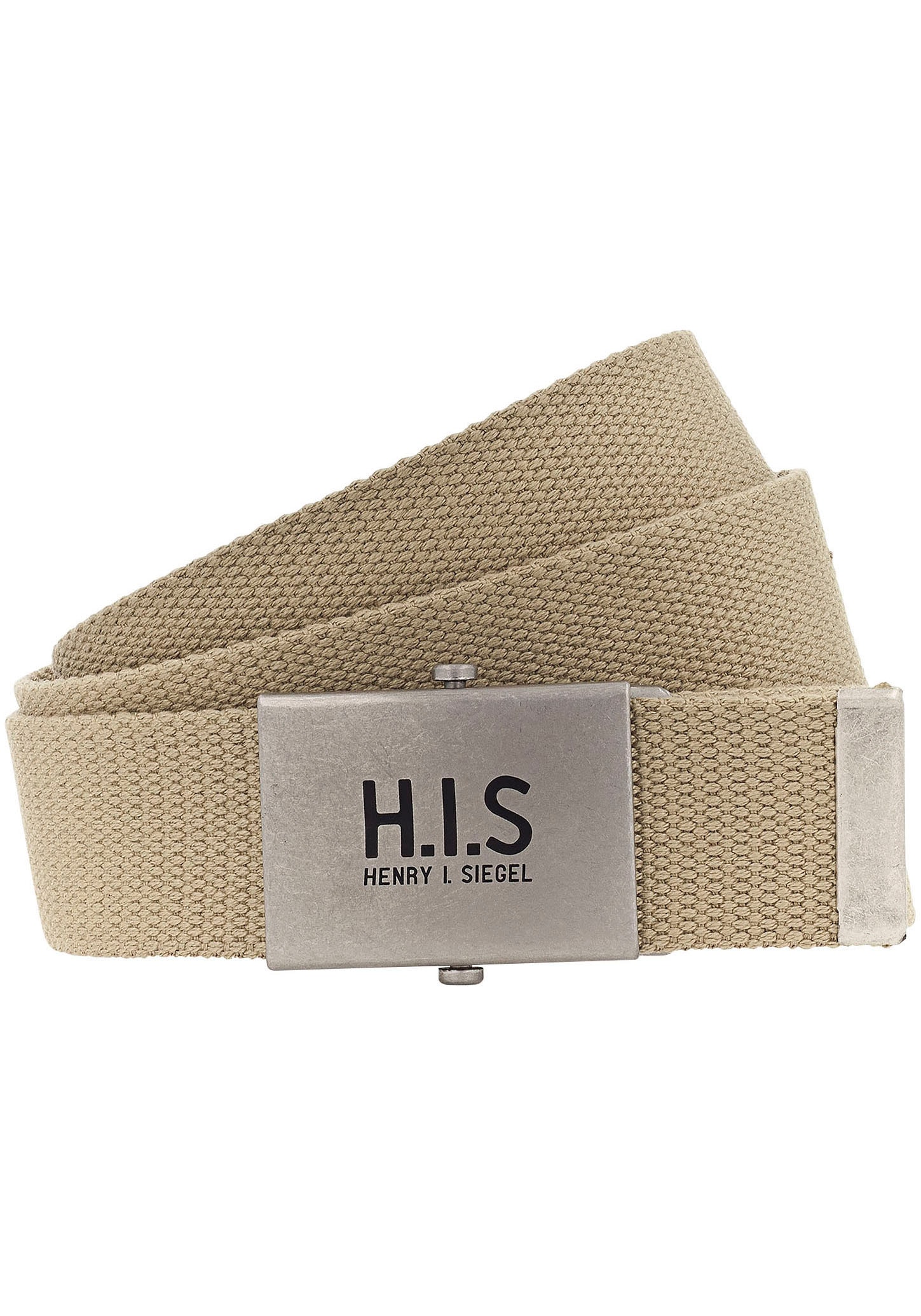 H.I.S Stoffgürtel, Bandgürtel mit H.I.S Logo auf der Koppelschließe im  Onlineshop | I\'m walking | Stoffgürtel