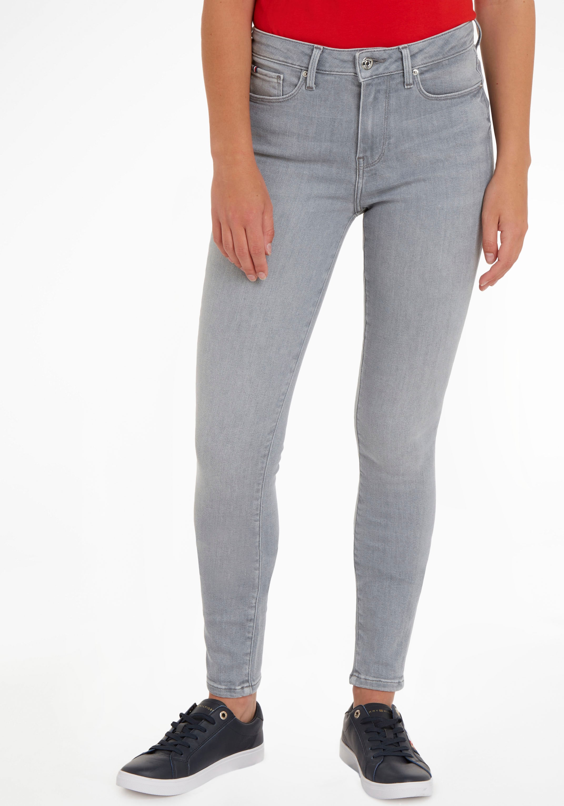Tommy Hilfiger Skinny-fit-Jeans SKINNY Tommy Brand-Features IZZU«, Hilfiger COMO kaufen vielen mit »TH FLEX RW