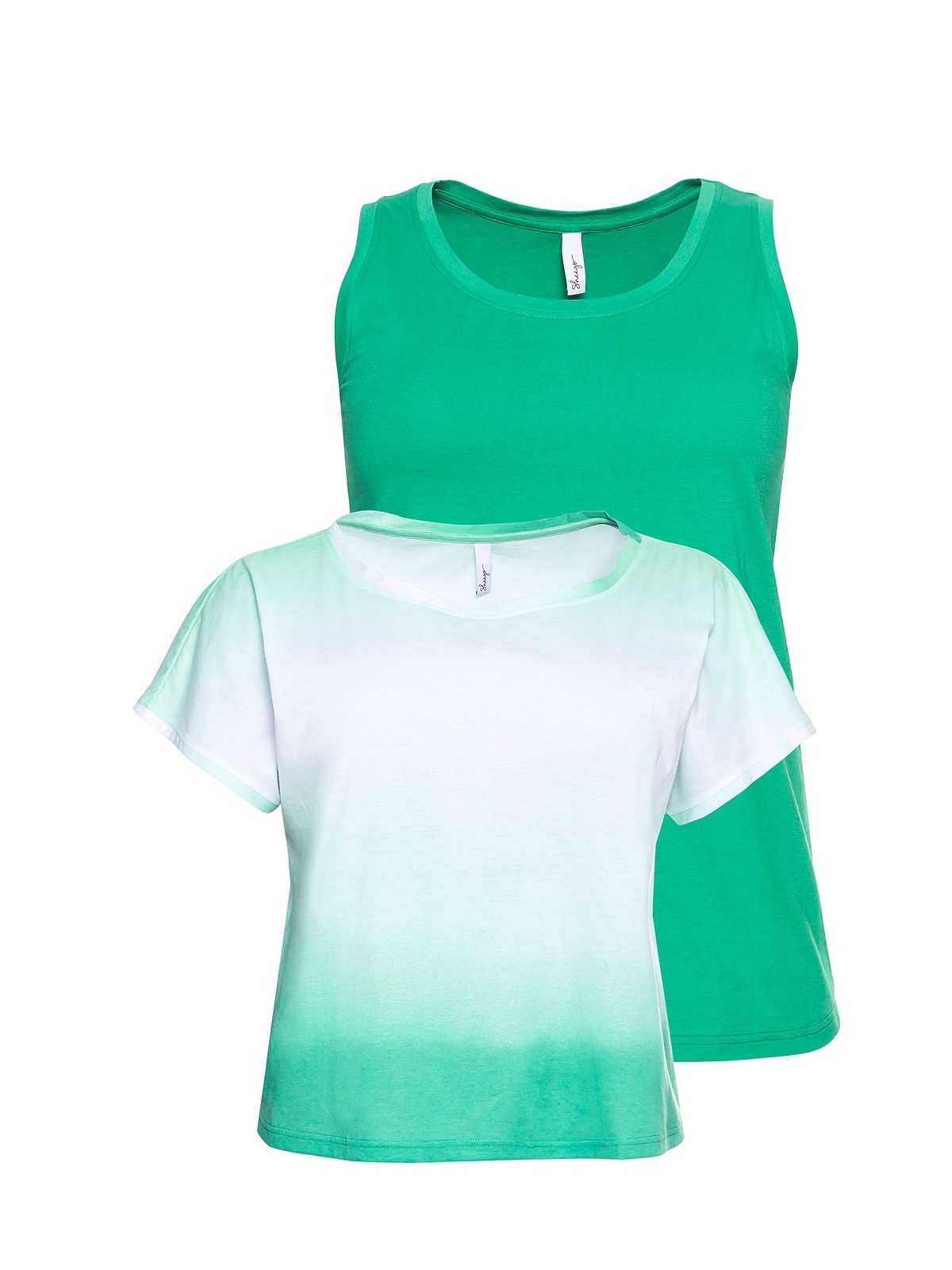 Sheego Tanktop »Große Größen«, und Shirt im Lagenlook, in gebatikter Optik  bestellen | I\'m walking