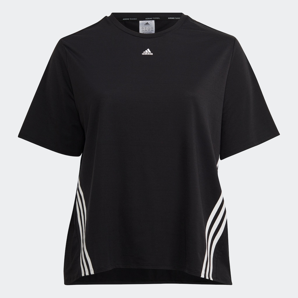 adidas Performance T-Shirt TRAIN ICONS 3-STREIFEN – GROSSE GRÖSSEN