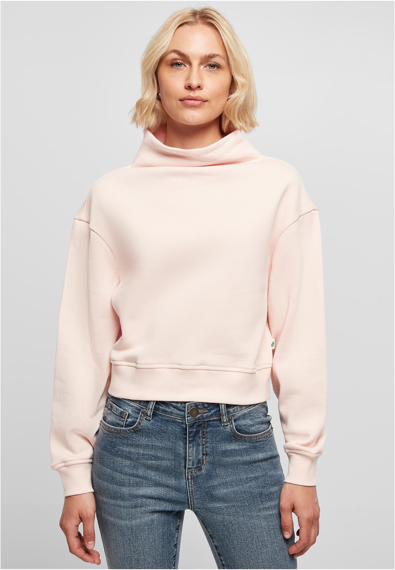 URBAN CLASSICS Sweater »Damen Ladies Organic Short High Neck Crew«, (1 tlg.)  online kaufen | I'm walking